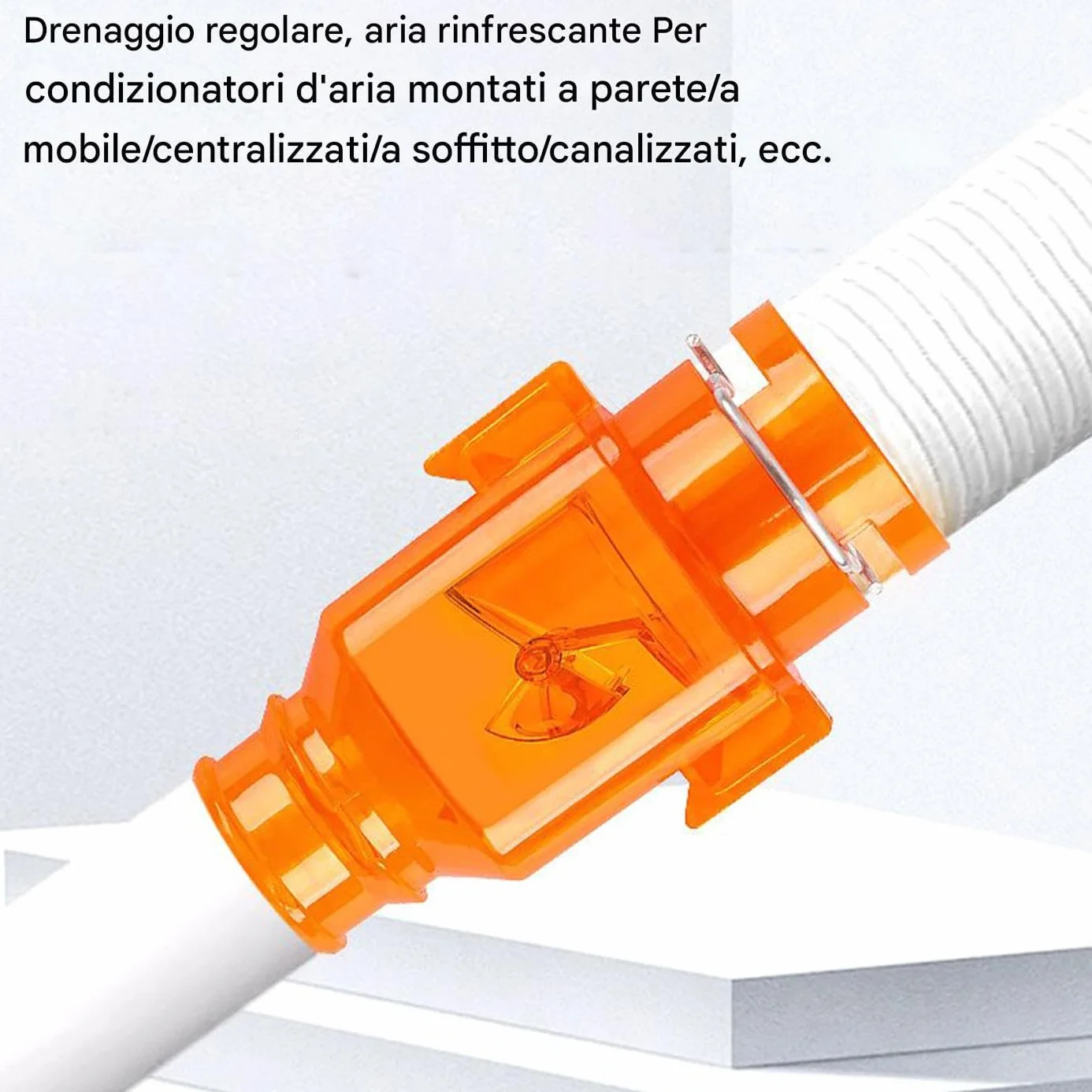 Valvola di Non Ritorno per Aria Condizionata, Accessorio Antiodore per Climatizzatore