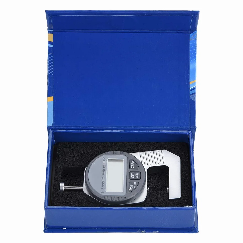 Calibro di spessore digitale LCD 0-12,7 mm/0,5" 0,01 mm/0,0005" Testa di misura piatta