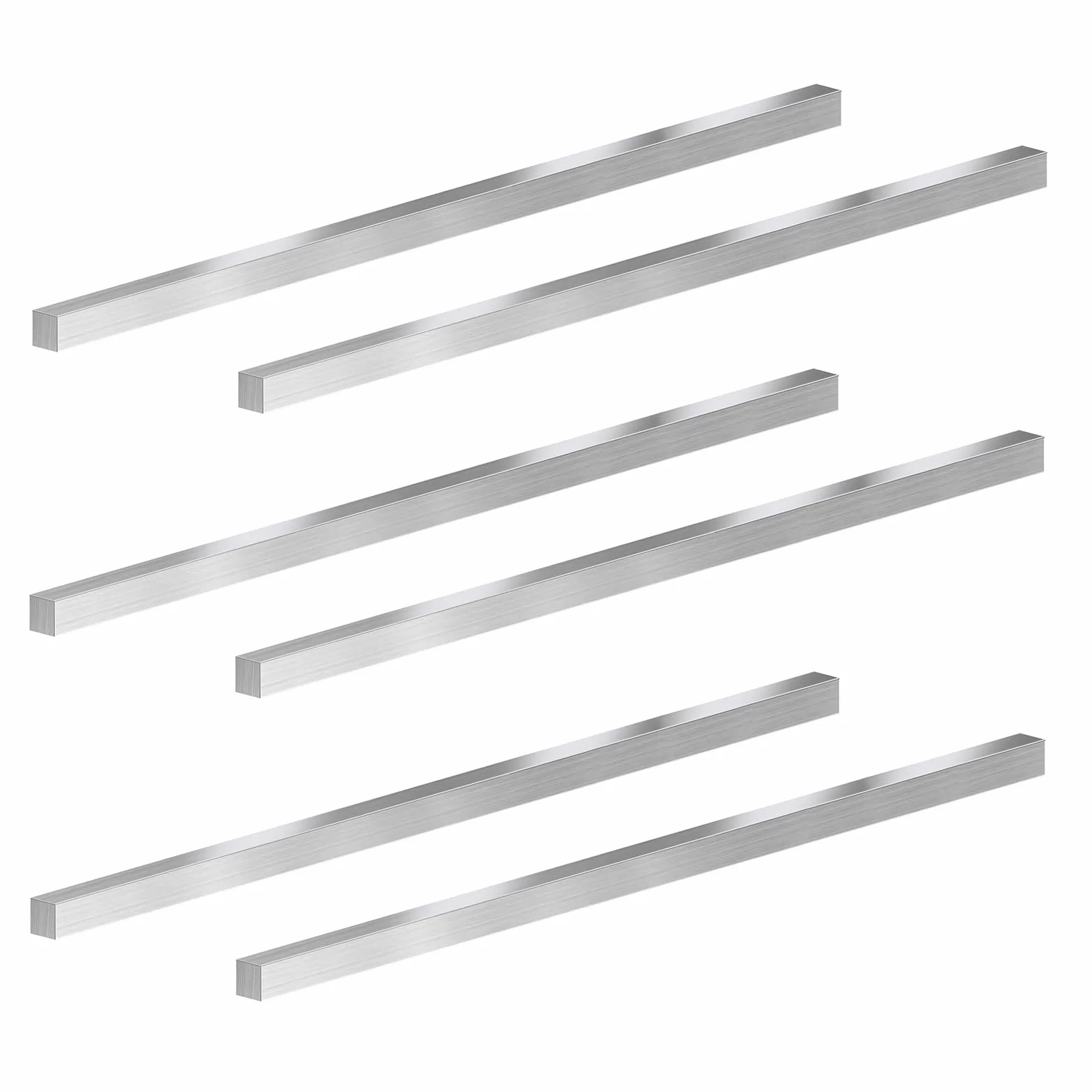 Barra quadrata in acciaio inox 6 x 6 x 305 mm per lavorazione dei metalli fai da te