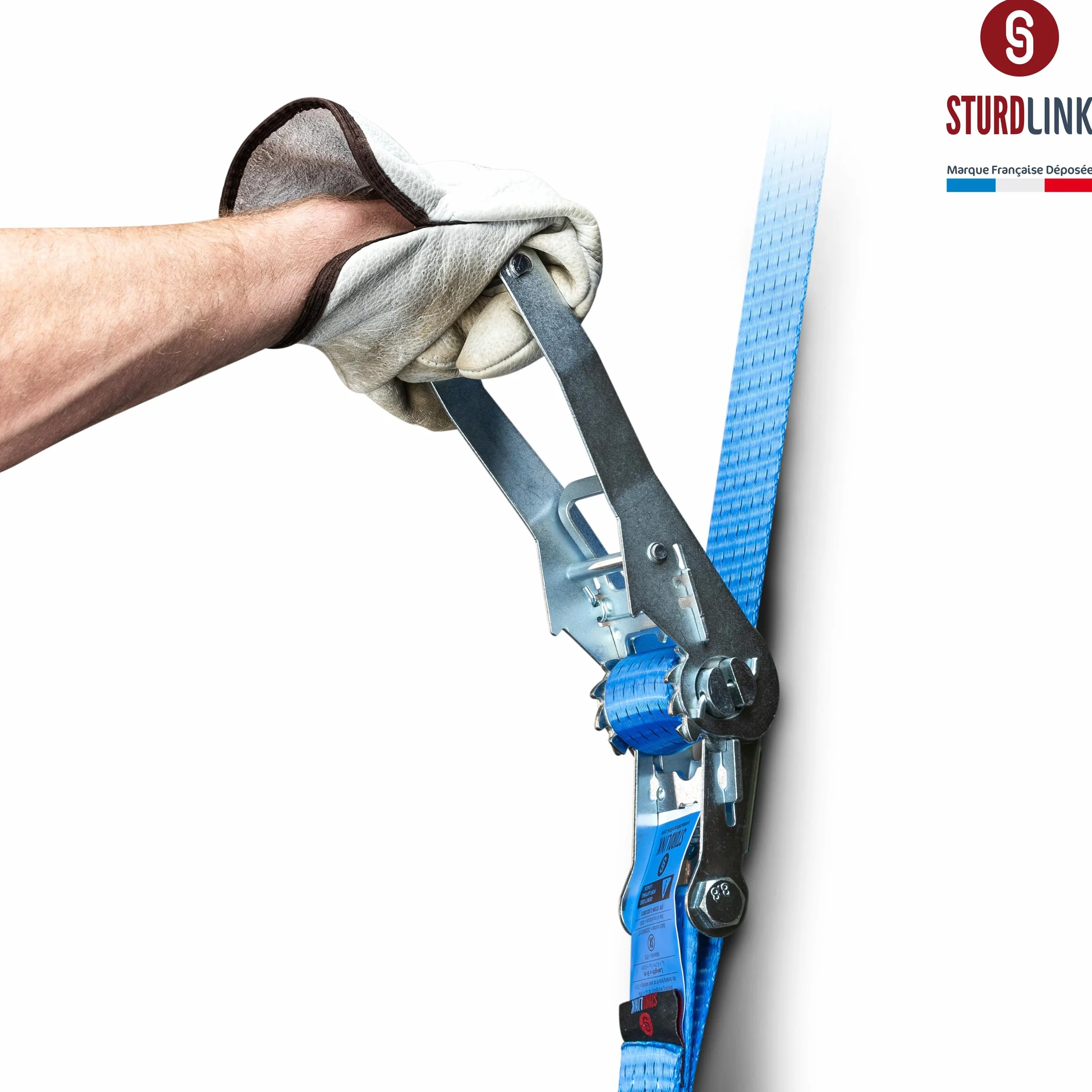 Sturdlink - x2 Cinghia di Fissaggio a cricchetto, Larghezza 50 mm, con Ganci in Ferro, Lunghezza 9 m, LC 2500 kg/5000 kg+ Borsa, STF 350 Dan, per Trasporto, rimorchio, Peso Pesante, Camion, Car