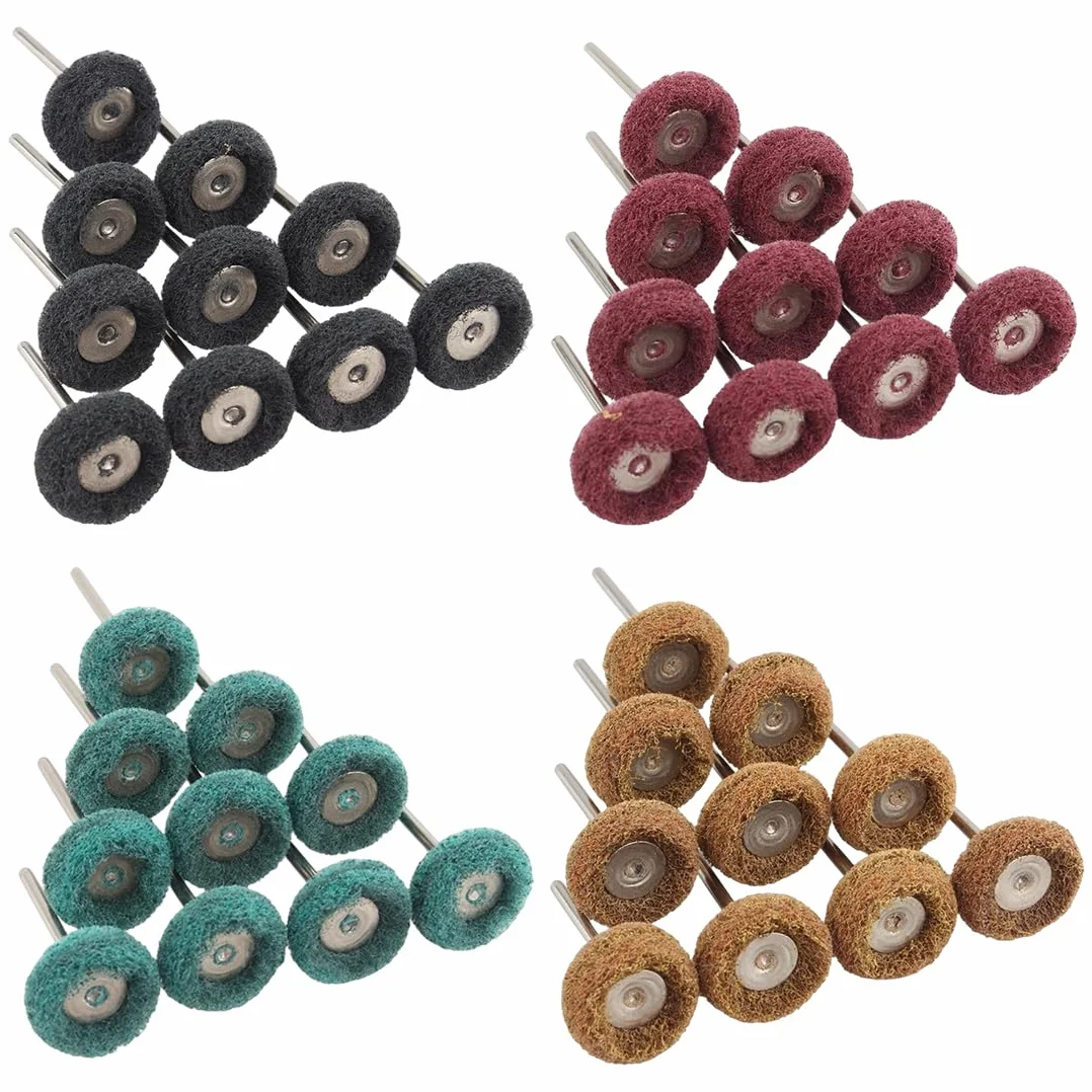 Mole Abrasive per Lucidatura Con Grana 80/150/240/400, Disco da 25mm, per Utensili Rotanti Dremel