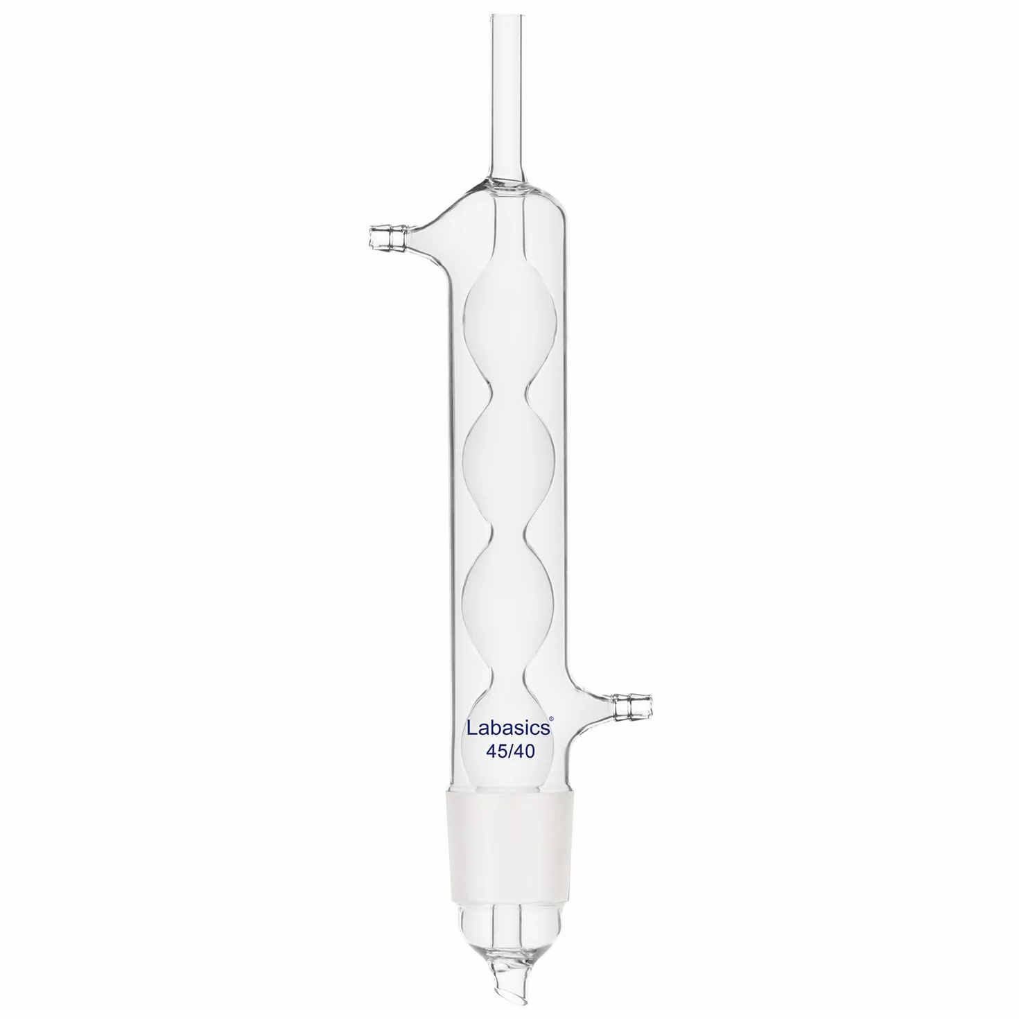 Labasics Allihn Condensatore Reflusso per Soxhlet Estrattore, Borosilicato Vetro Reflusso Condensatore per Soxhlet Estrazione con 45/40 Inferiore Joint 250 mm Giacca Lunghezza Laboratorio Condensatore