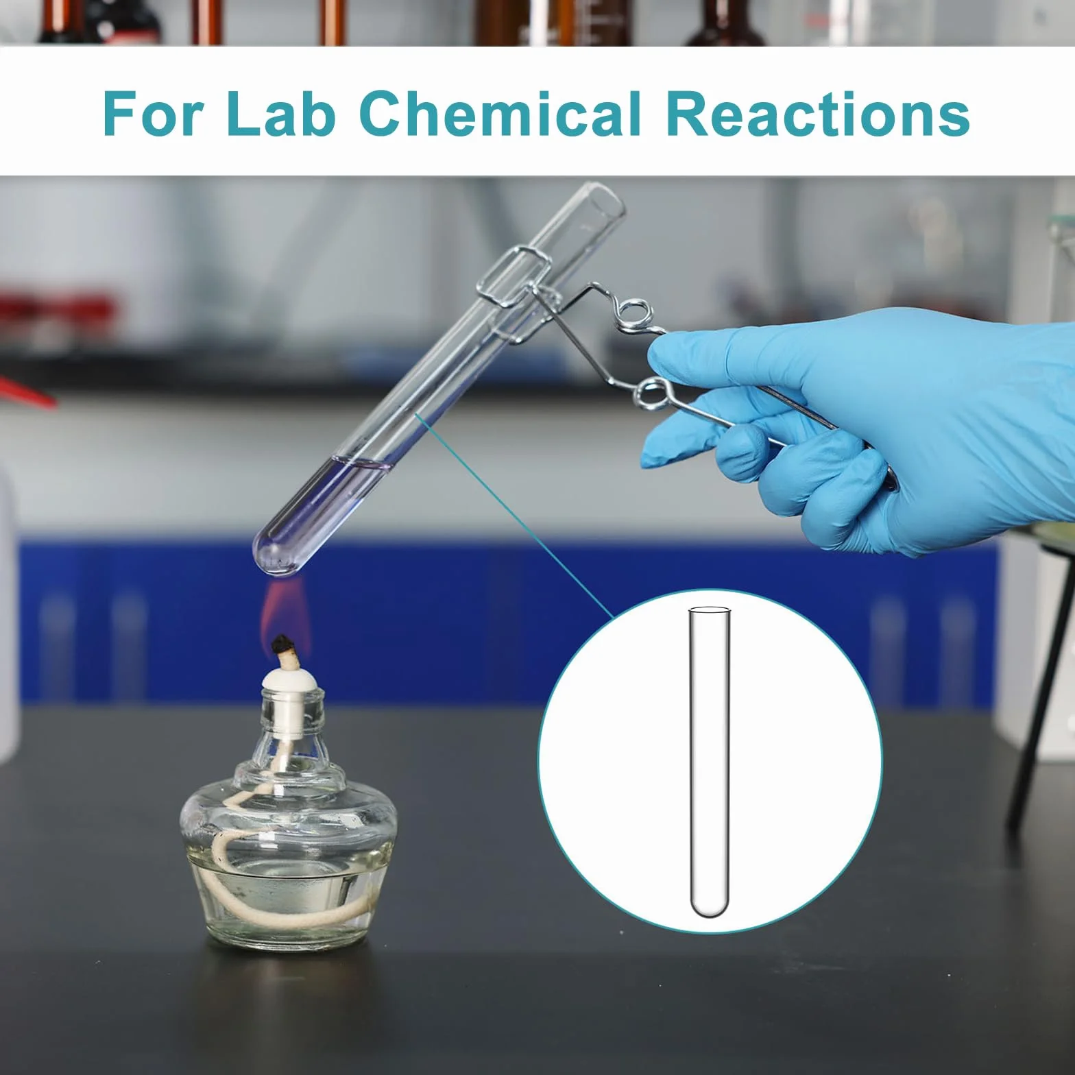 Provetta per Fondo Rotondo in Vetro Borosilicato, 20mm OD x 150mm, Stonylab 20-Pack