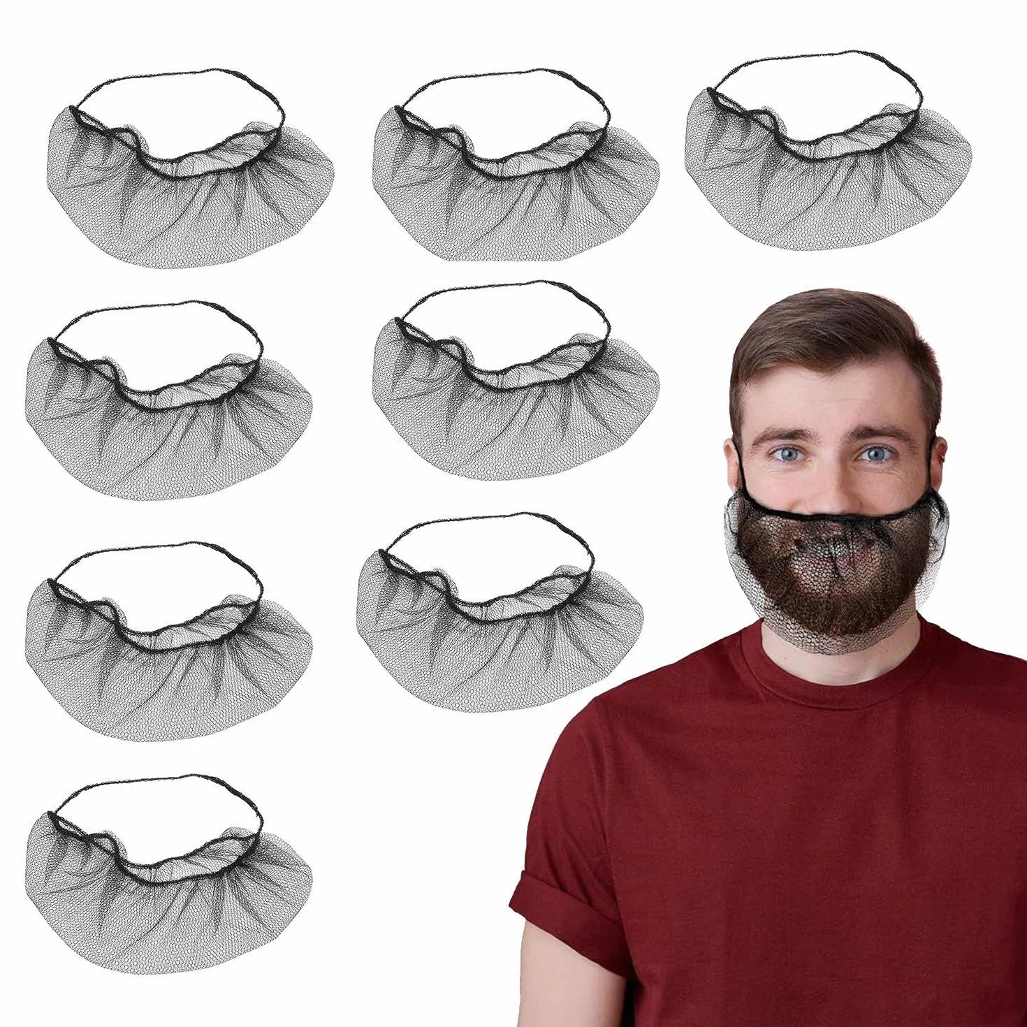 Rete per barba da uomo 100 sztuk czarna