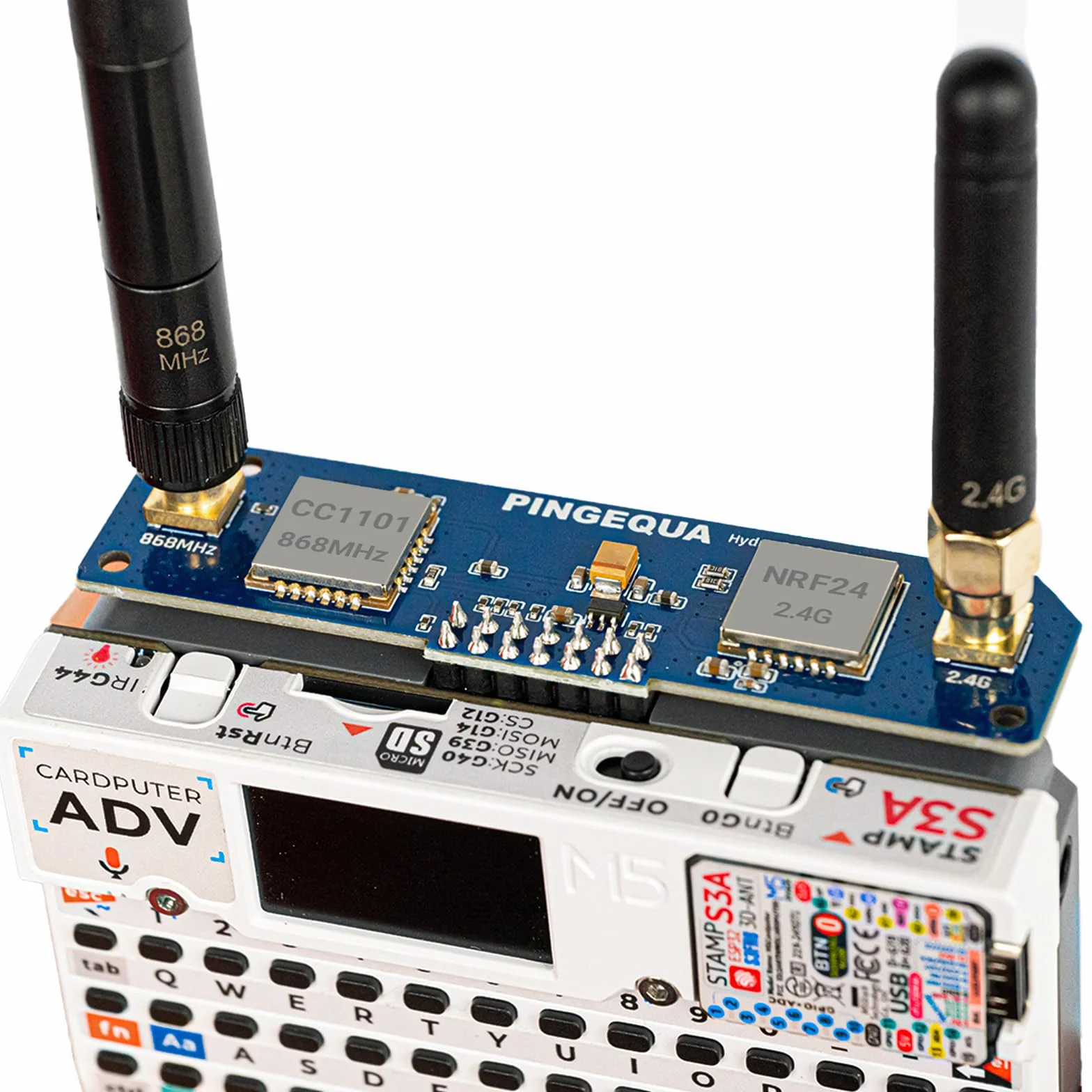 RF 2 In 1 Devboard For M5Stack Cardputer ADV 868 MHz CC1101 2.4G NRF24 Compatibile Bruce Hydra RF 824 Pro