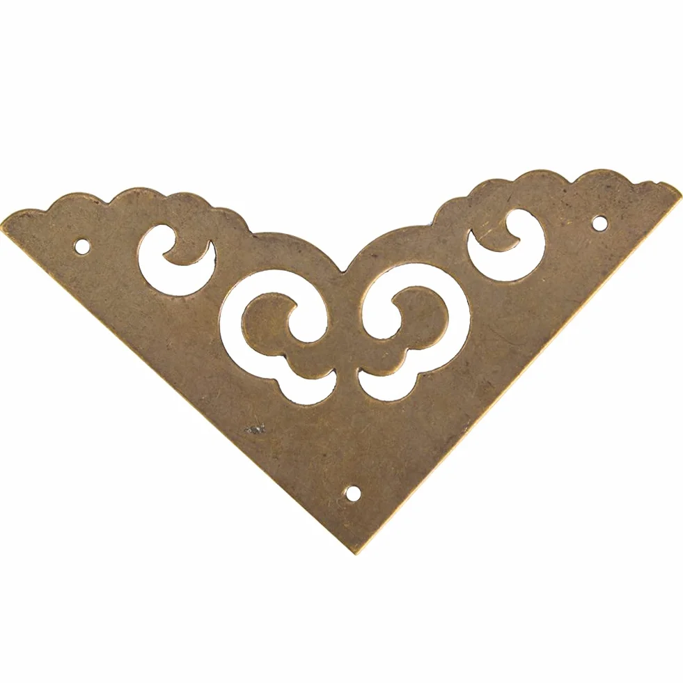 Angoli del petto in ottone, paraspigoli, per la decorazione di mobili(Bronzo)