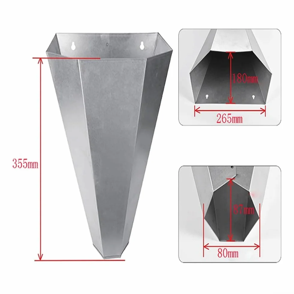 Cono di contenimento per polli in acciaio galvanizzato 6-6,4 kg misura M