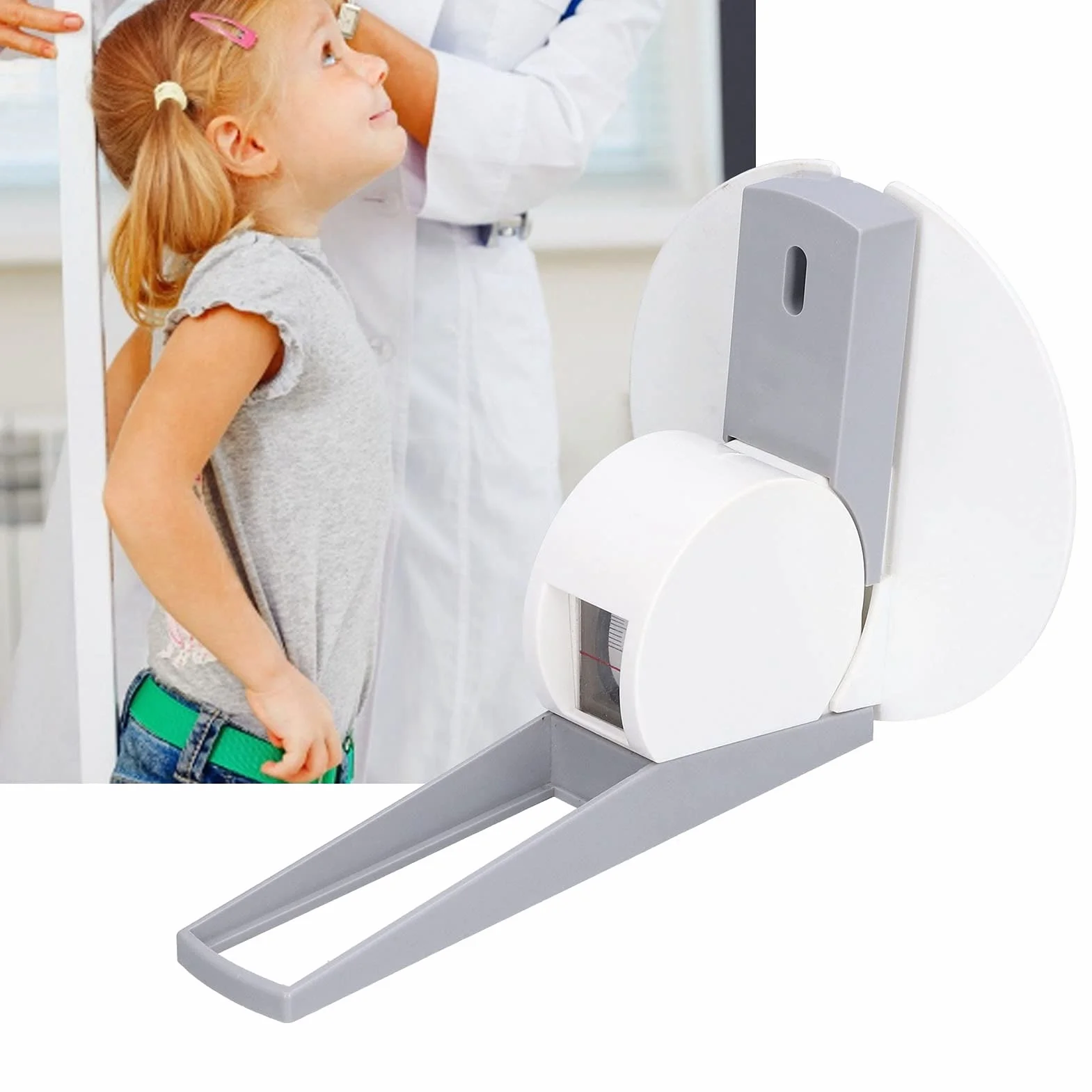 Stadiometro a Parete 220 cm ABS Bianco Grigio per Cliniche Ospedali