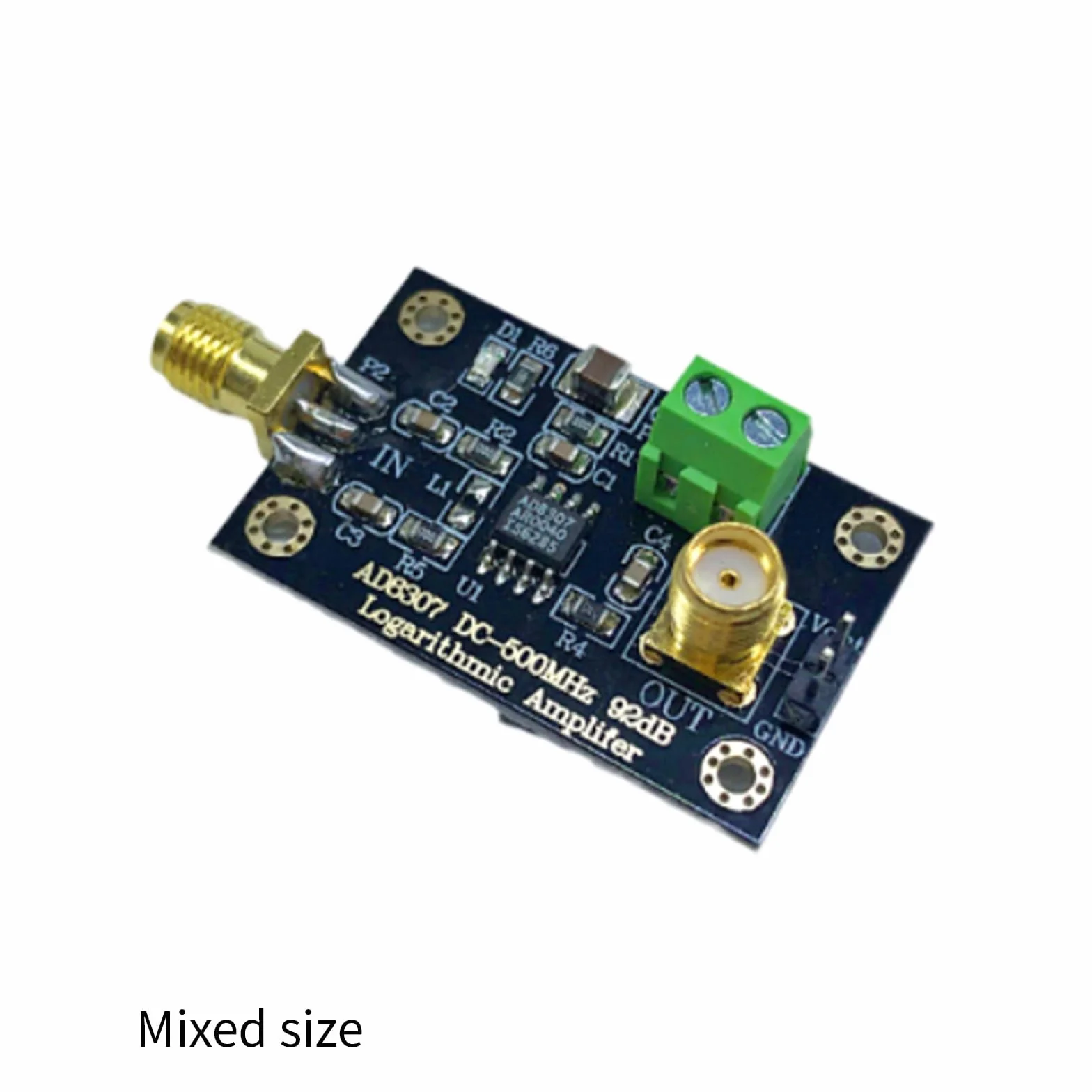 AD8307 RF Power Detector Module DC5V 500MHz Potenza RF Log Amplificatore Board RF Trasmettitore Test Circuito