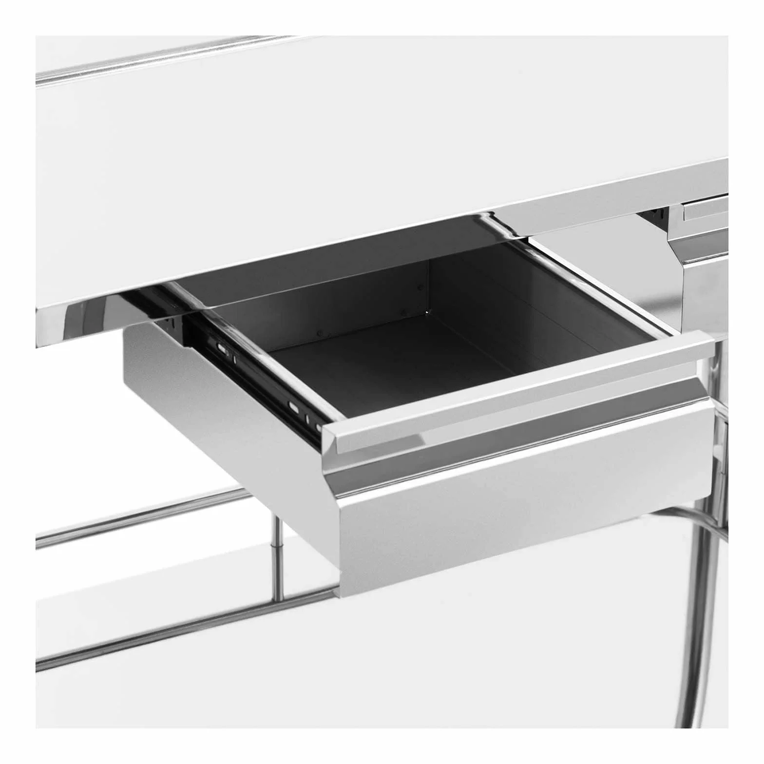 Steinberg Systems SBS-LF-132 - Carrello da laboratorio in acciaio inox, 2 ripiani, 74 x 44 x 13 cm, 2 cassetti, 20 kg