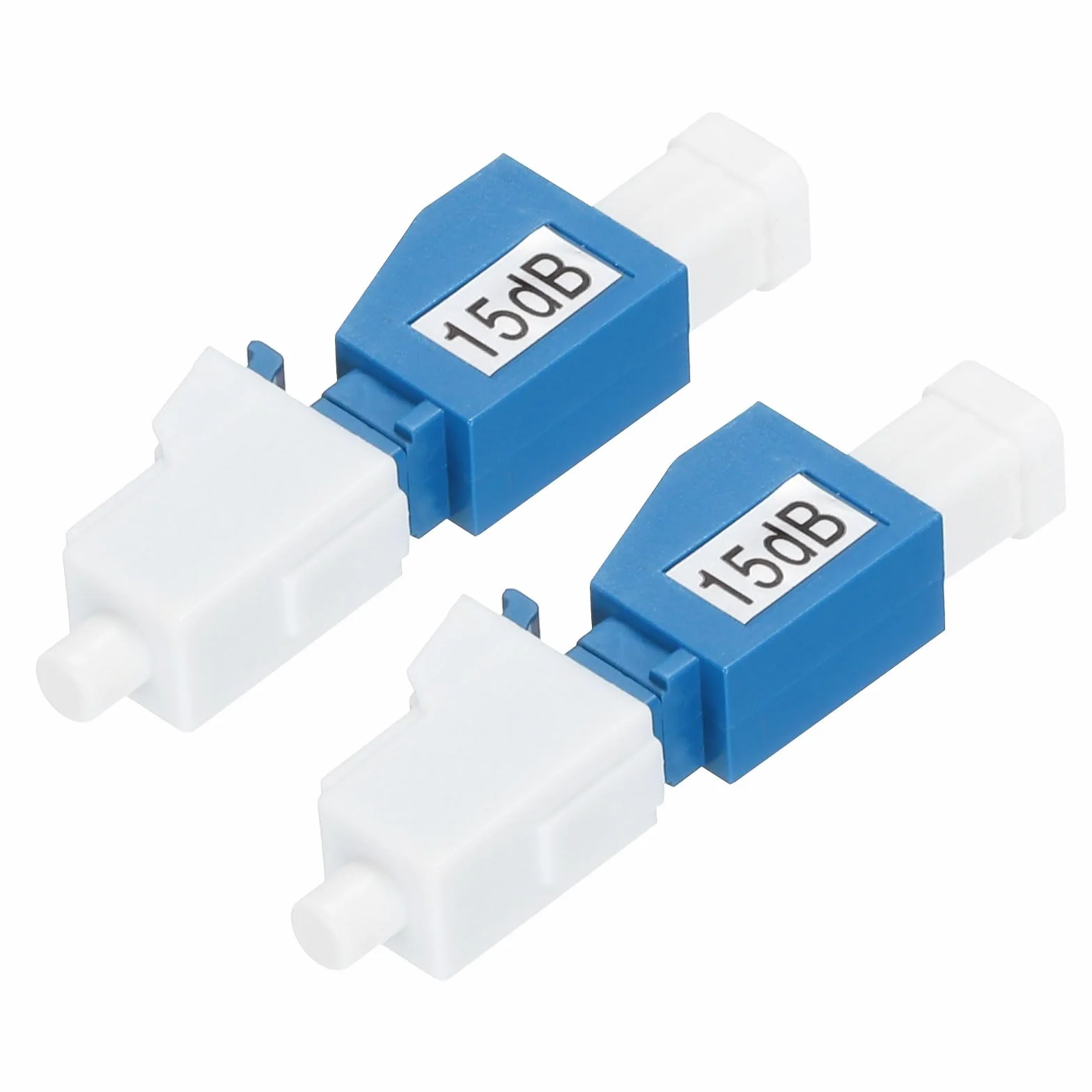 QUARKZMAN Attenuatore in Fibre Ottica Lc da 15db, LC/UPC Sm Single Mode Attenuatore in Fibre Ottica Fisso Maschio-Femmina per Trasmissione in Fibre Ottica Confezione da 2