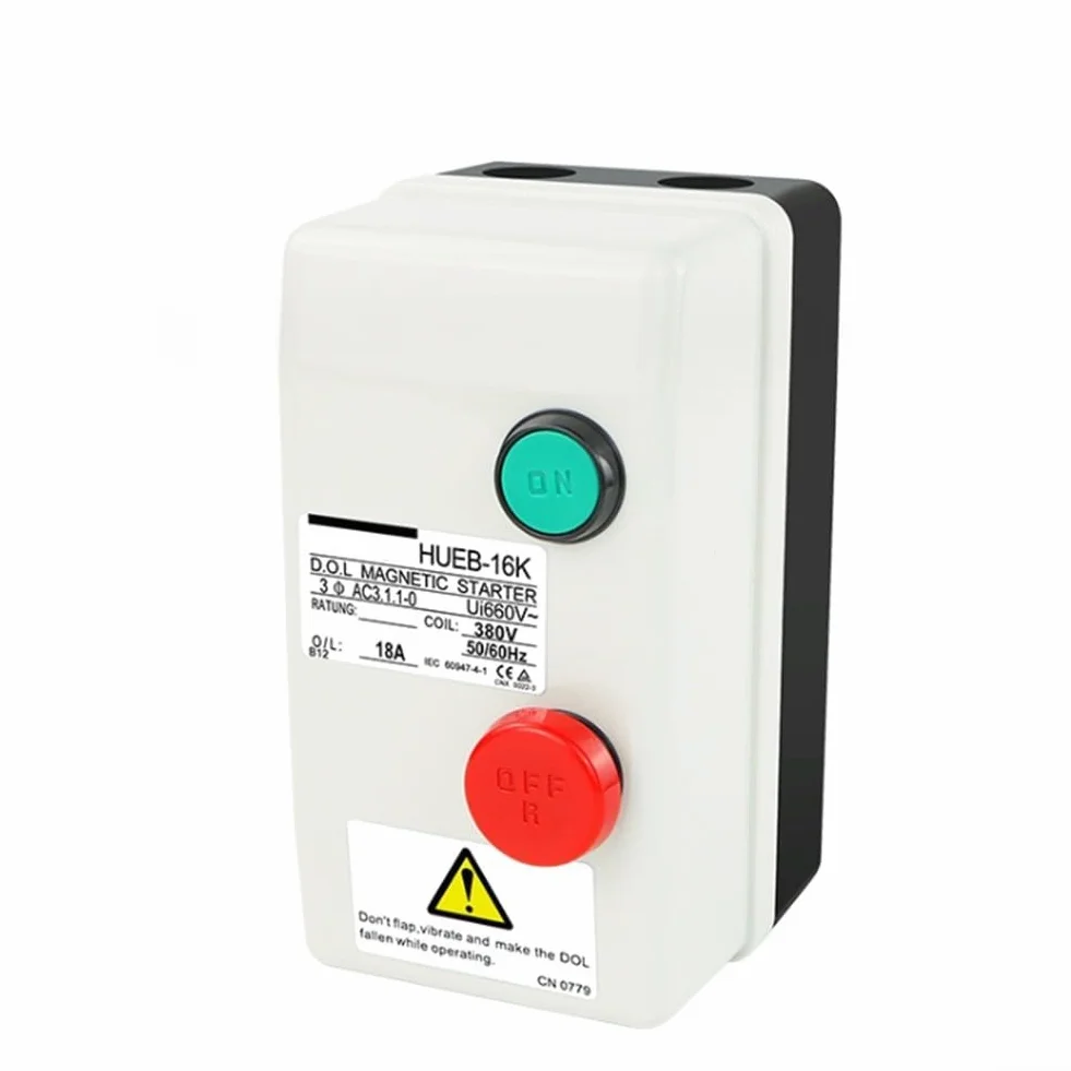 Interruttore di Avviamento Motore Elettrico Magnetico 380V 3 Fasi con Protezione da Sovraccarico e Impermeabile IP55 per l'Uso in Motore e per Sistemi di Compressore (12,5-18A)