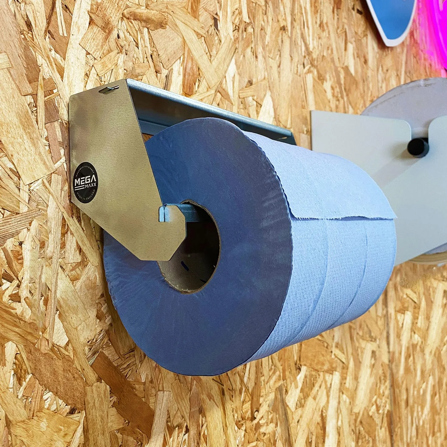 Metallo blu rotolo titolare galvanizzato officina carta asciugamano dispenser ufficio pulizia