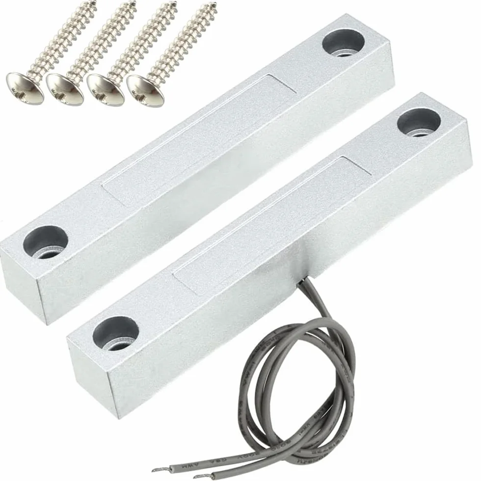 Gebildet Home Security Wired Rolling Door Contatto Magnetico Interruttore Reed Interruttore Magnetico Con 2Fili Per,Magnete Near - Connect Circuit, Magnet Away - Break Circuit, Applicazioni MC-58