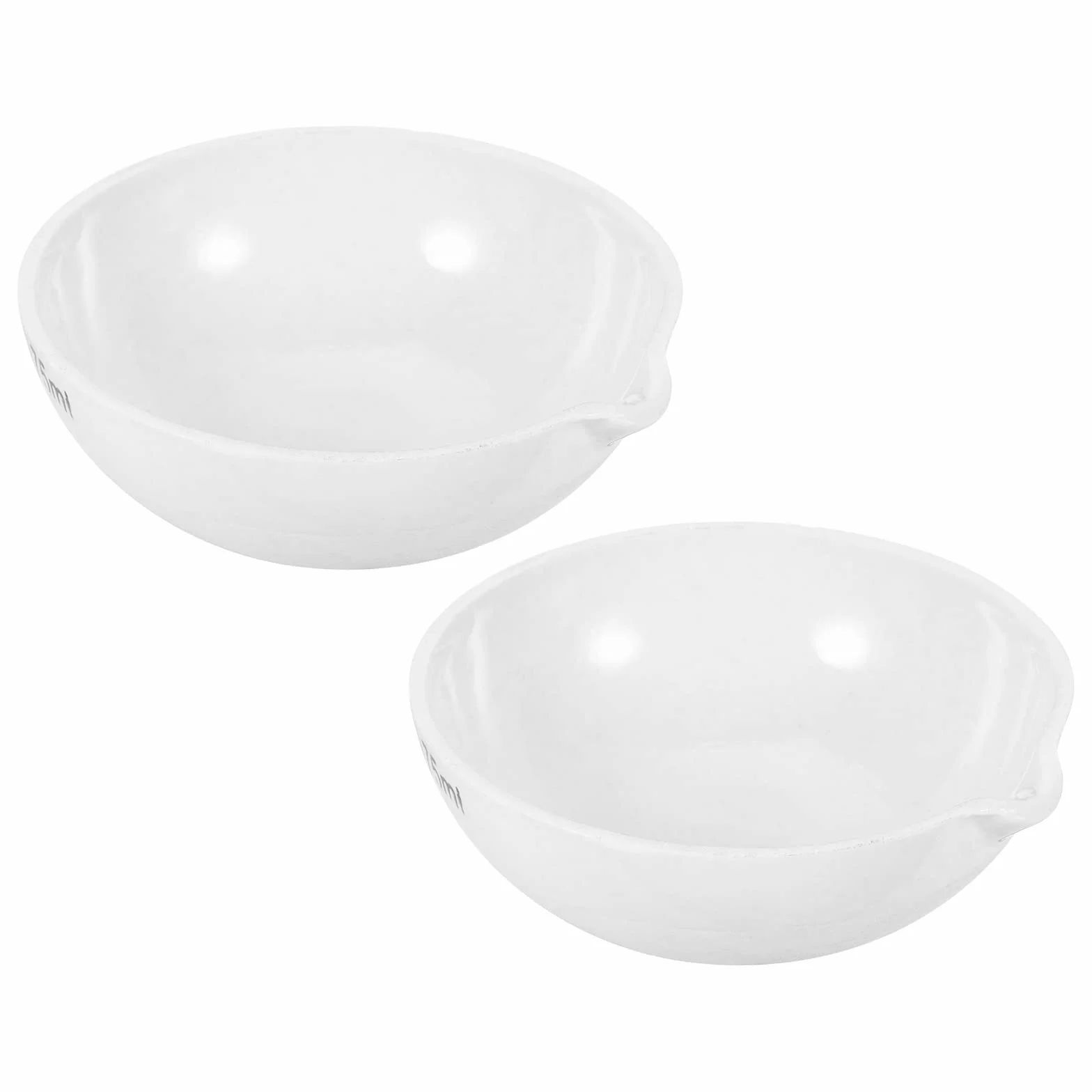 PATIKIL 75ml Piatto Crogiolo Porcellana 2 pz Vaschetta Evaporazione Ceramica Vaso Tazza per Fondere Squagliare Raffinare
