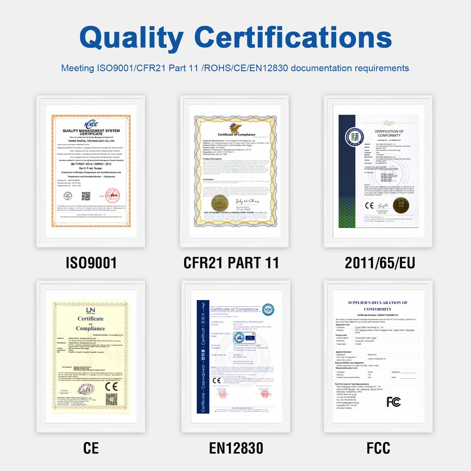 ThermElc TE‑02 Data Logger Registratore Di Temperatura con Certificato Di Calibrazione PDF CSV