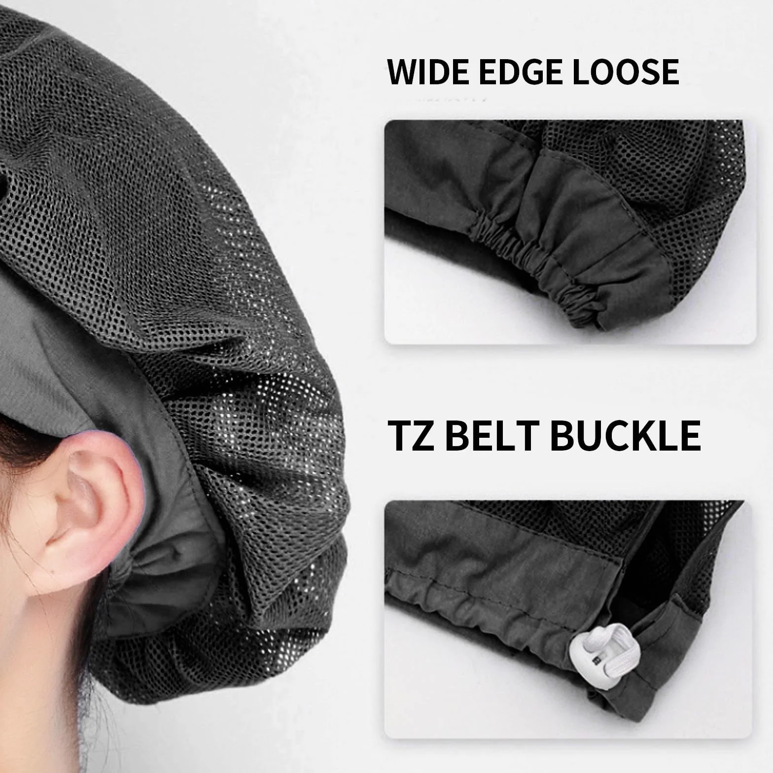 Cappello da Cuoco Elastico 3 Pezzi Rete per Capelli Cucina Ristorazione