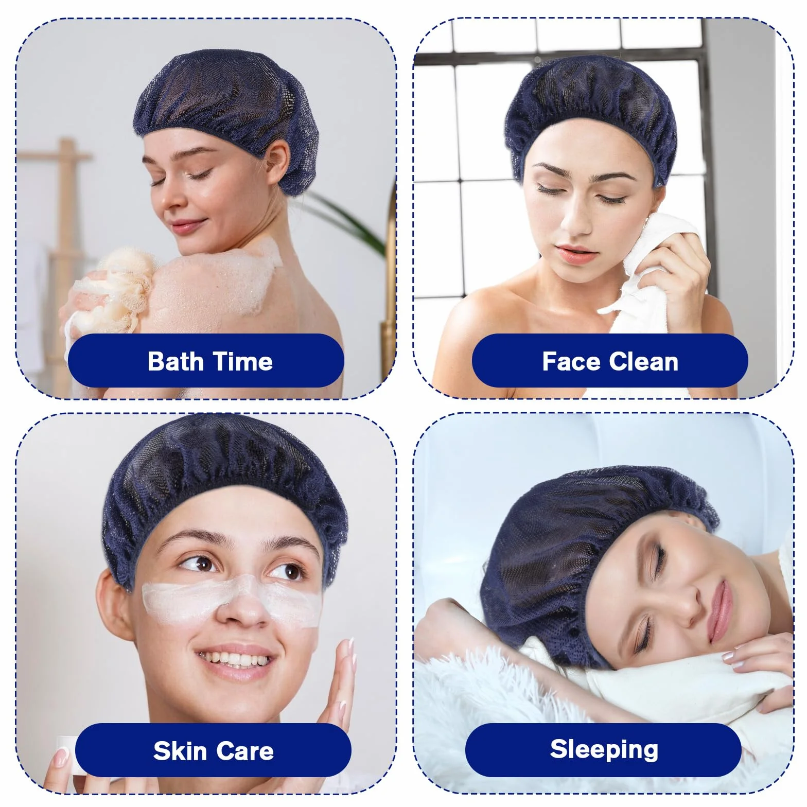 Jeffdad 6 retine per capelli per dormire riutilizzabili da donna