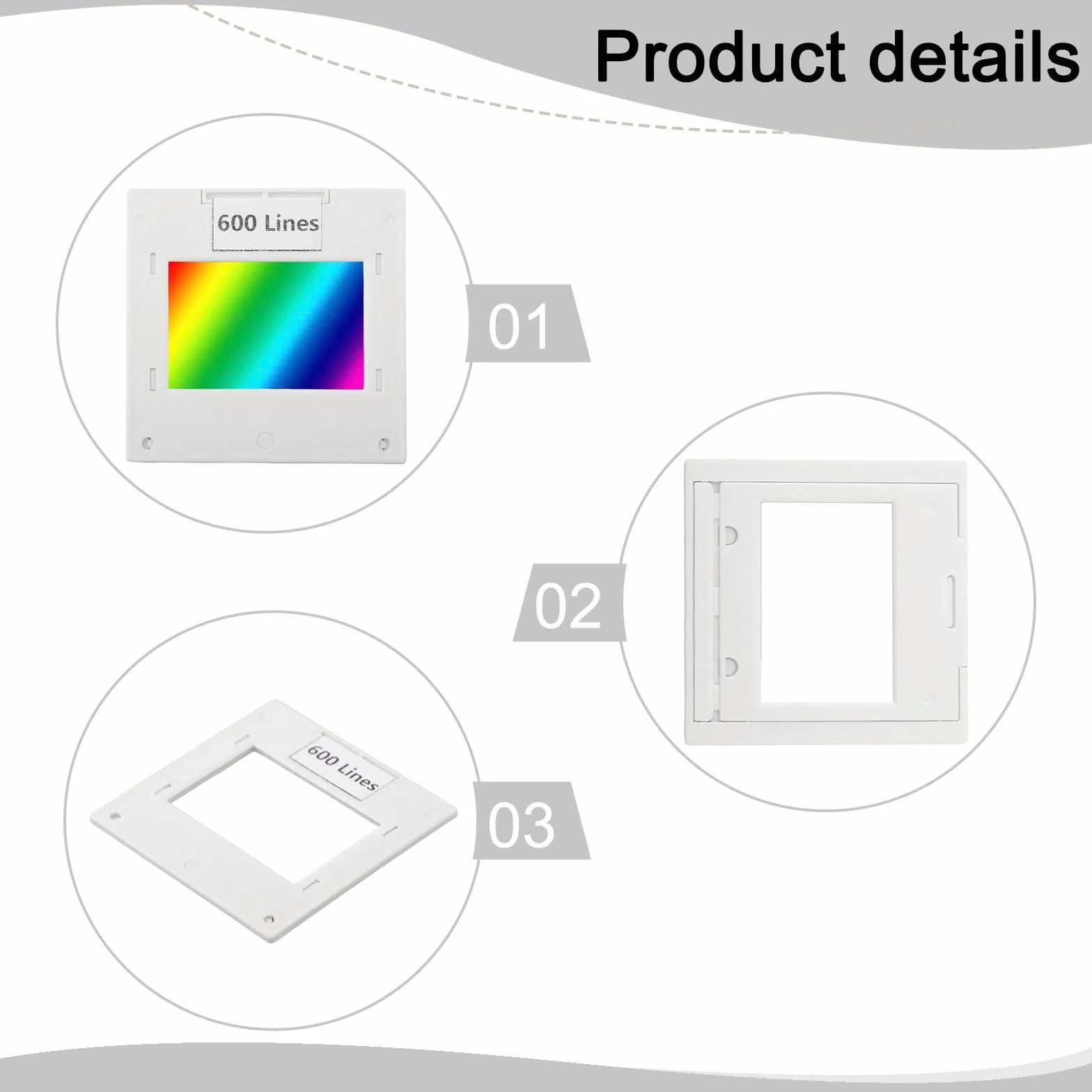 Spettrofotometro con reticoli di diffrazione di linee variabili per studi ottici avanzati (600 linee)
