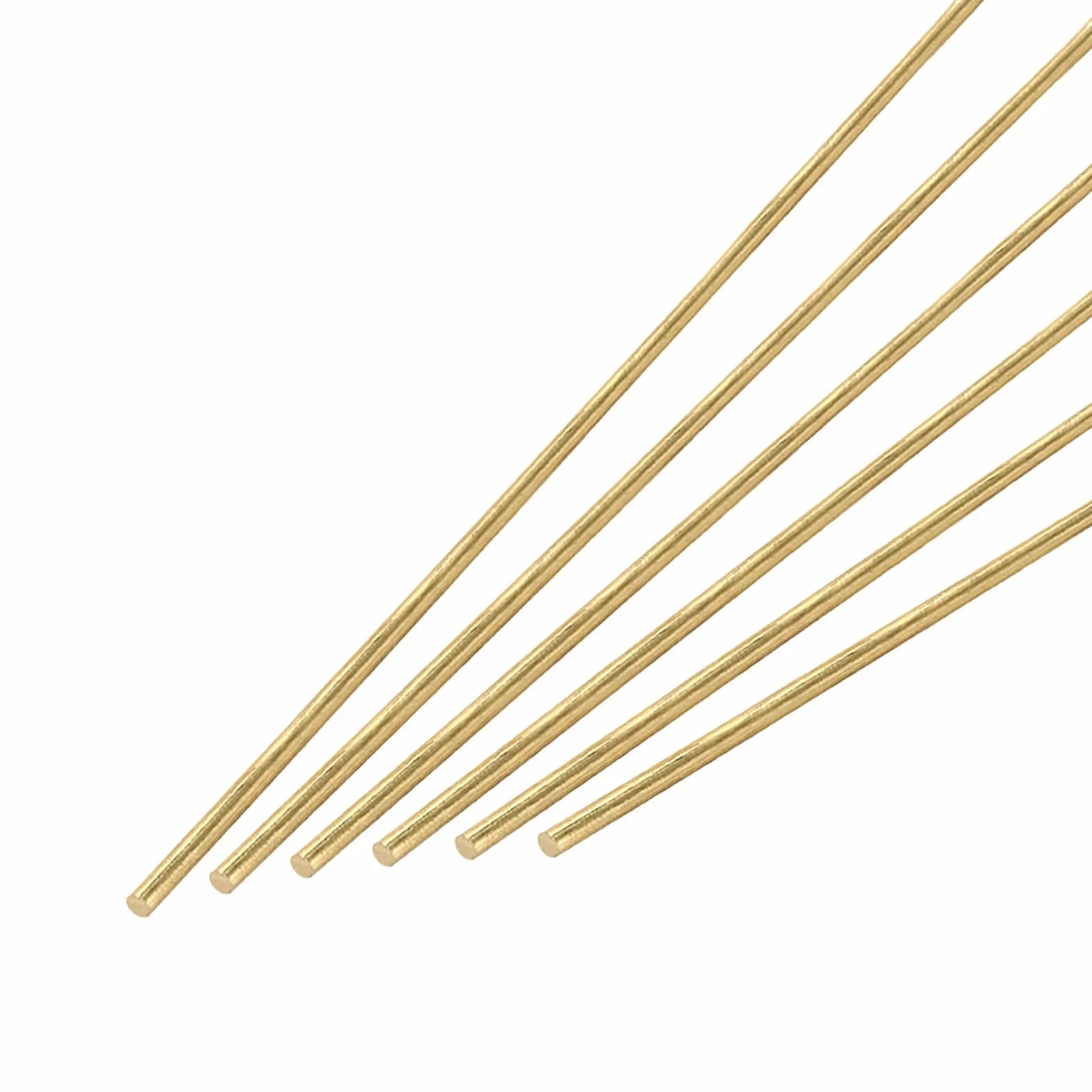 sourcing map Asta rotonda in ottone 4,5 mm x 305 mm aste in metallo solido per tornio 6 pezzi