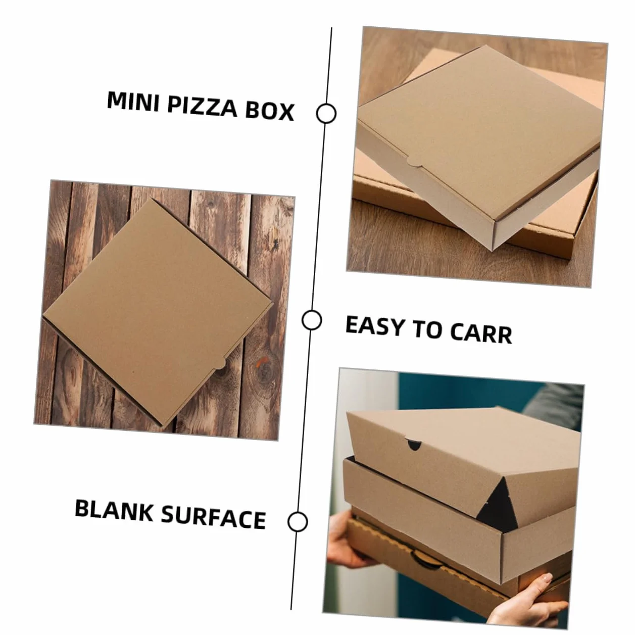 Mini scatole per pizza 12 pezzi cartone porta carta da asporto