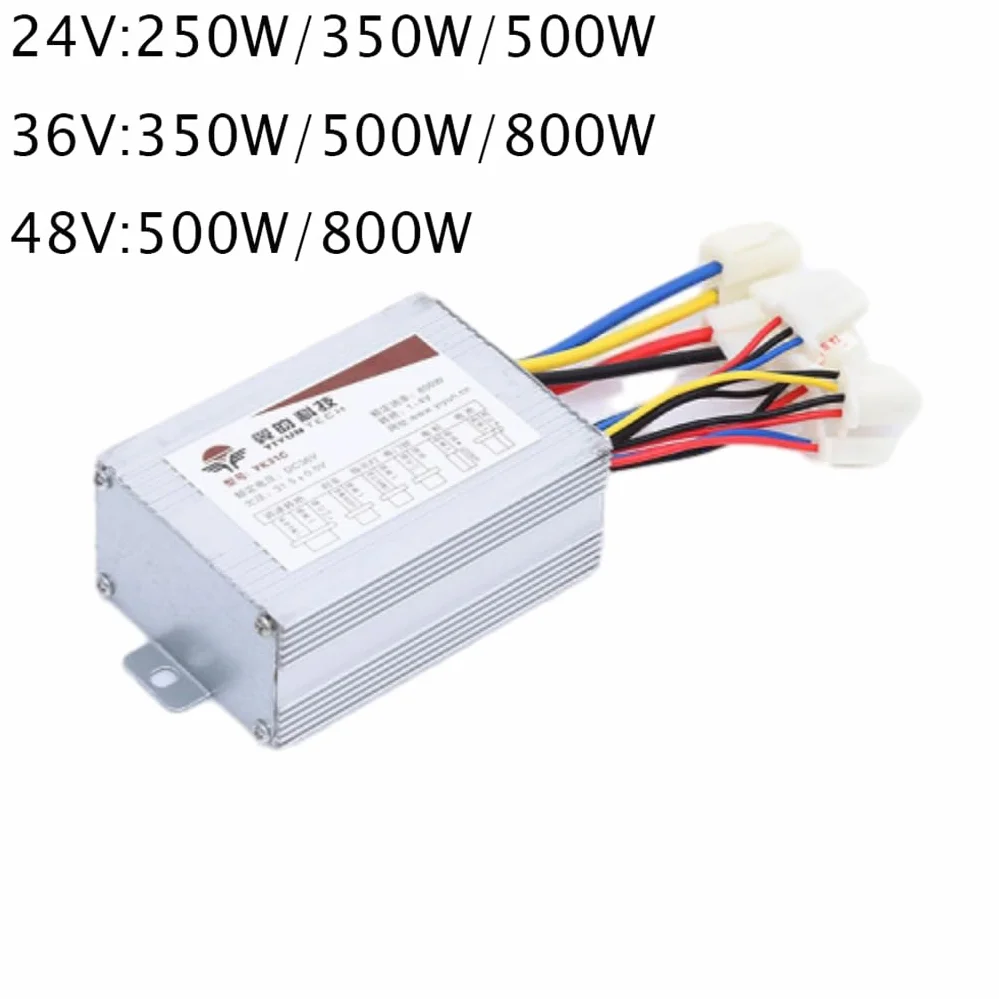250W/350W/500W/800W DC 24V/36V/48V Controller Motore Spazzola per Bici Elettrica per Parti di Biciclette Elettriche (36V500W)