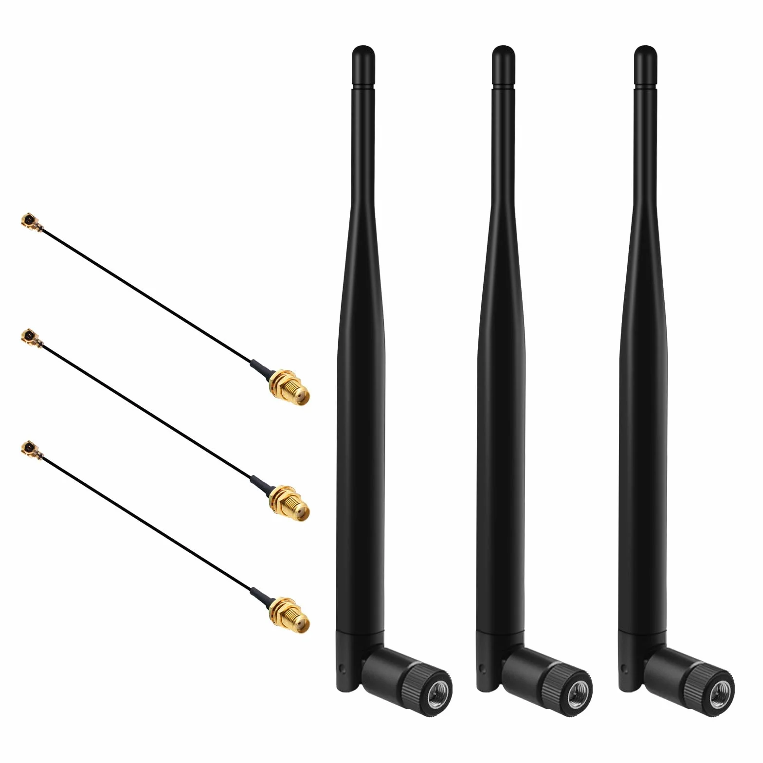 868MHz Antenna LoRa 5 dBi SMA M + IPEX to SMA F Cable for Meshtastic ESP32 LoRa Board, LoRa32 V3 (3 Pieces)