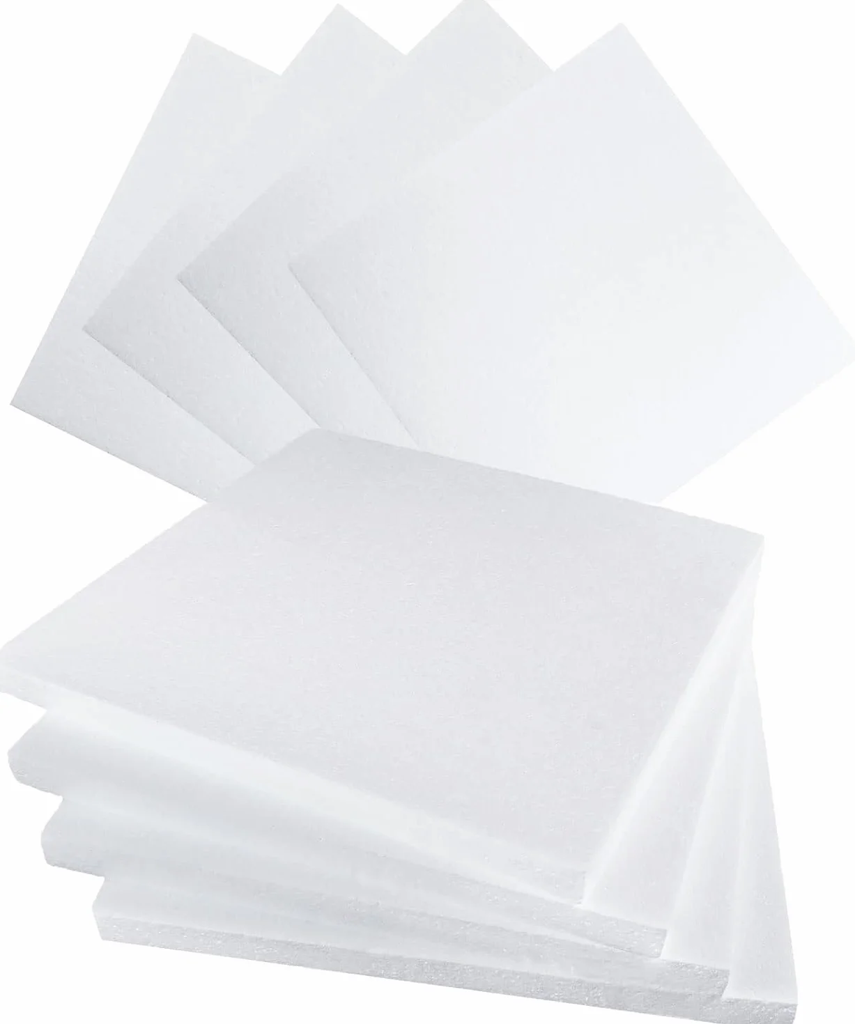 8 Pezzi Blocchi di Schiuma, 30x30x2cm Blocchi di Schiuma rettangolari Bianchi Blocchi di polistirene, Blocchi di polistirene Blocco di Schiuma di modellazione per sculture, Artigianato