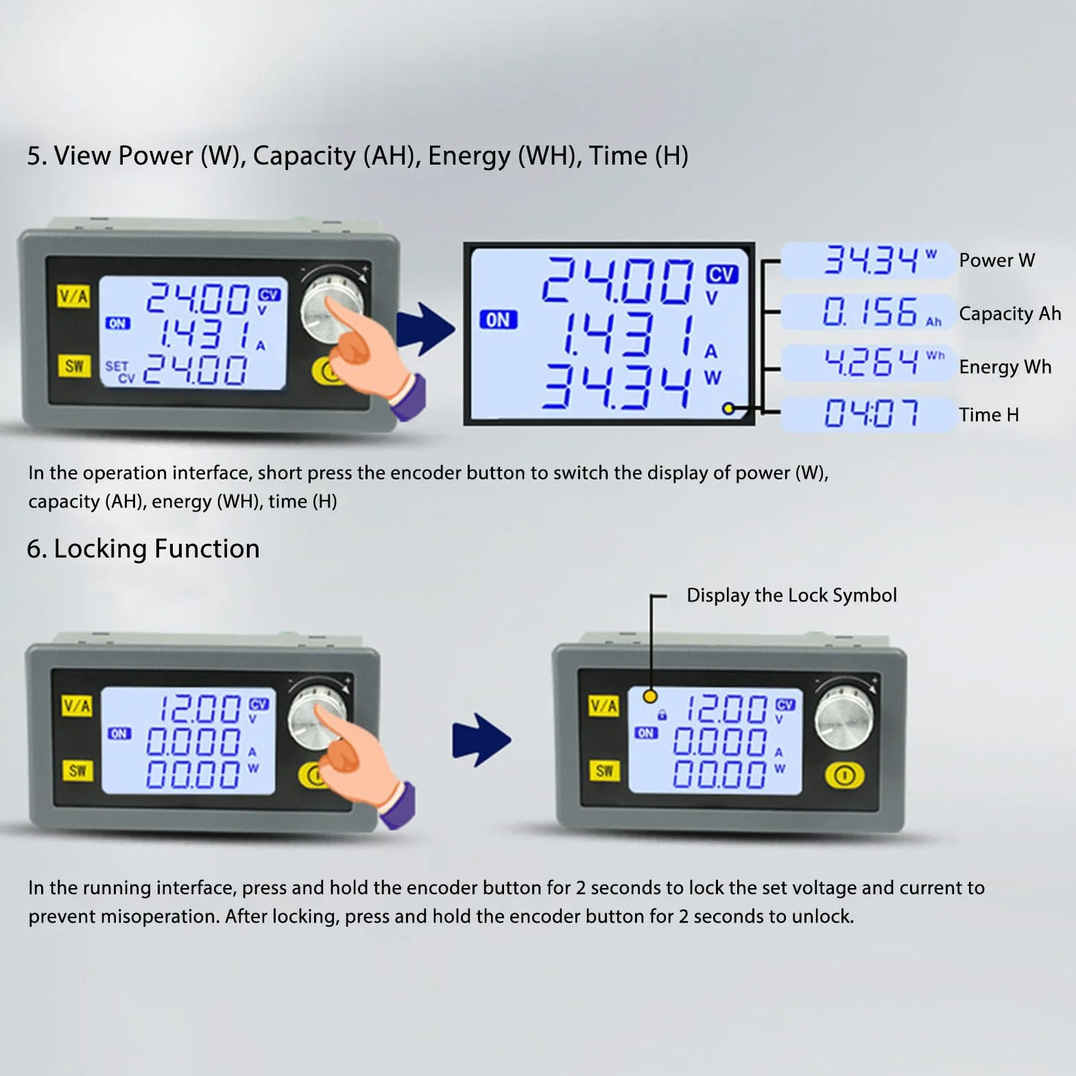Convertitore Buck Boost CC Regolatore di Tensione Regolabile, 0,6-30 V 4a Alimentatore Step Up Down Trasformatore Buck Boost Convertitore di Tensione Convertitore Step Up Down di Tensione Per Veicoli