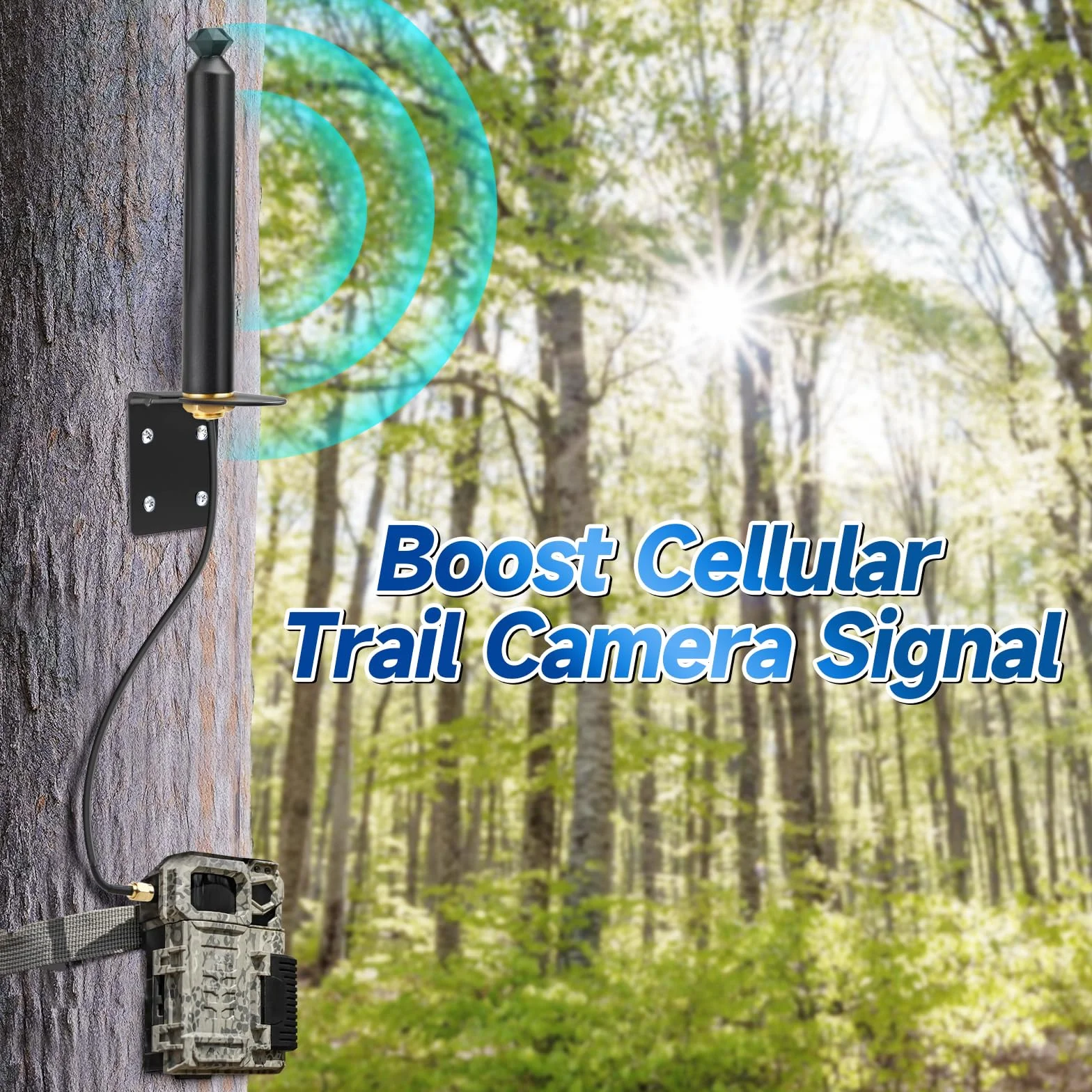 Superbat Antenna Esterna 4G LTE Maschio SMA 10dBi Antenna Omnidirezionale Impermeabile 50Ohm 698-2700MHz con Cavo 3m per Telecamere di Sorveglianza Cellulari Spypoint Link Micro Spartan Tactacam