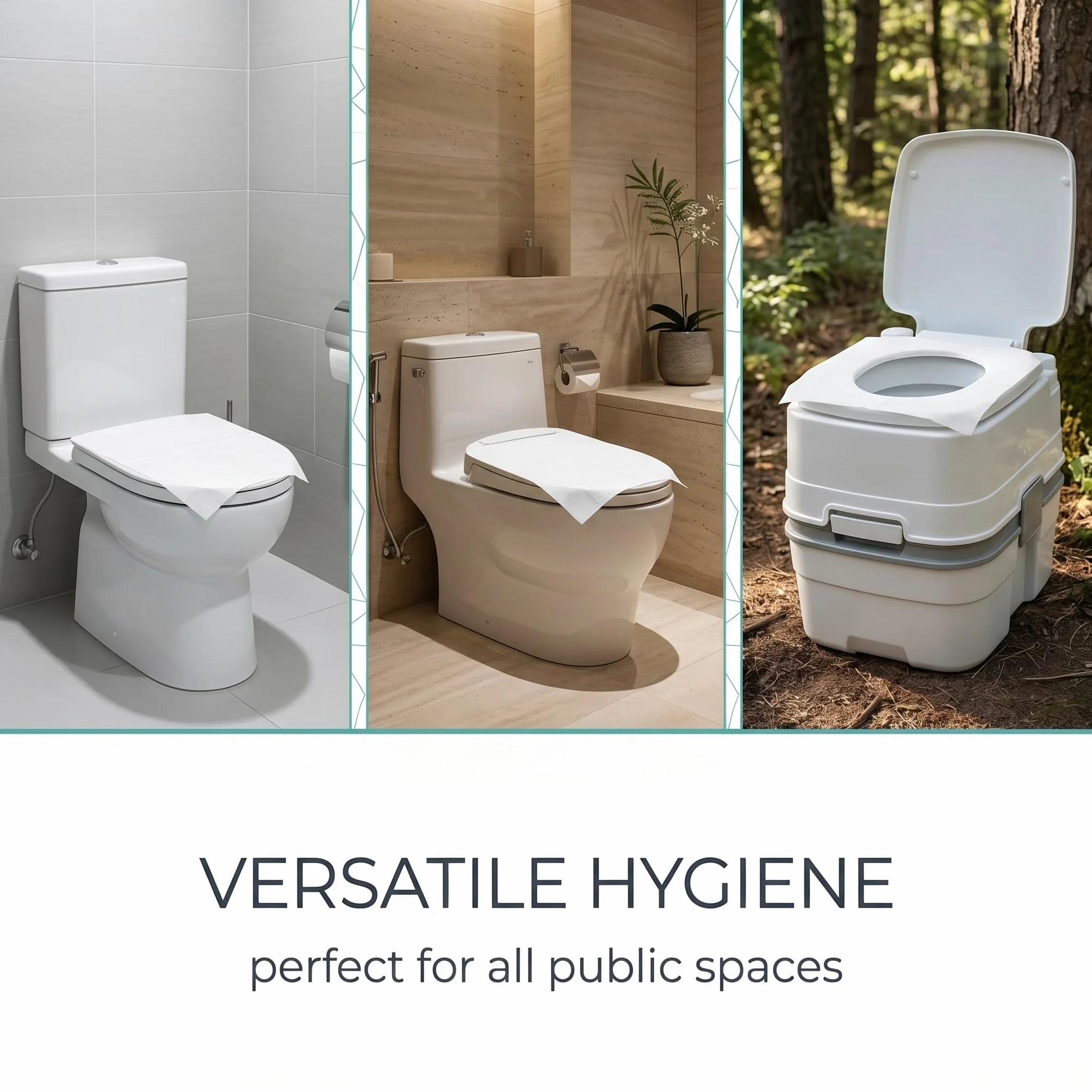 Copriwater Usa E Getta 60 Pezzi Coprisedili Wc Bianchi Biodegradabili Protezione Igienica Per Viaggi E Bagni Pubblici