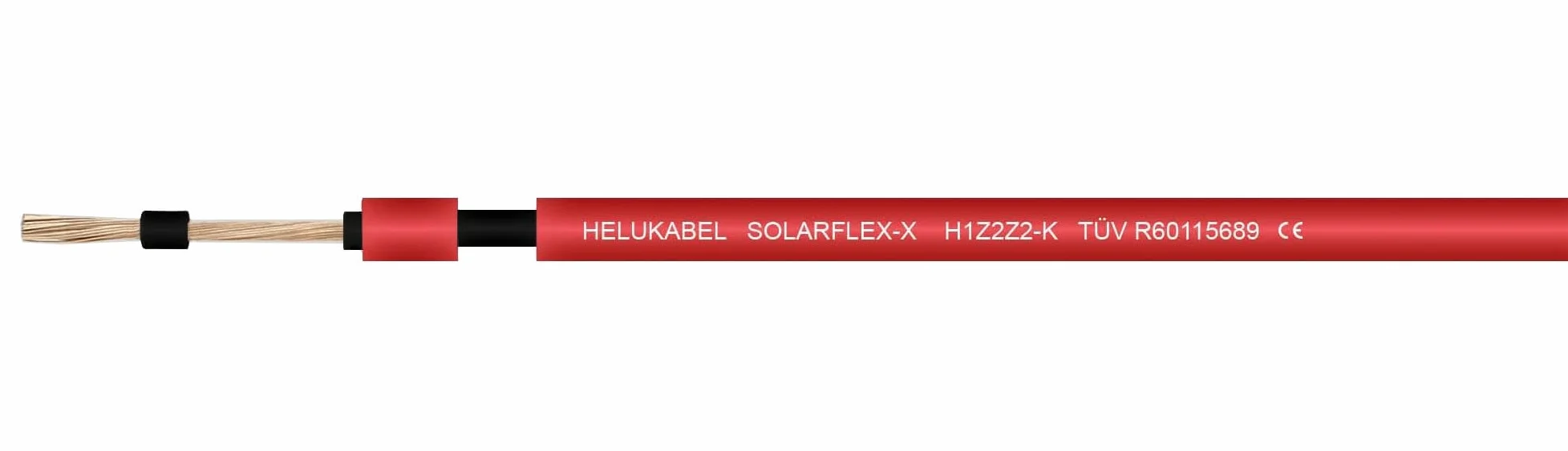 Cavo solare per impianti fotovoltaici 4mm² - SOLARFLEX-X H1Z2Z2-K Made in Germany (25 m, Rosso)