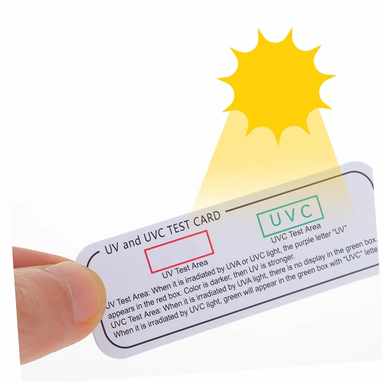 Alipis 5 Set Scheda Uv Test Leggero Striscia Reattiva Uva Schede Di Prova Uvc-uva Scheda Indicatrice Scheda Di Rilevamento Uv Schede Indicatrici Uvc-uva Indicatore Led Carta 5 Pezzi*5