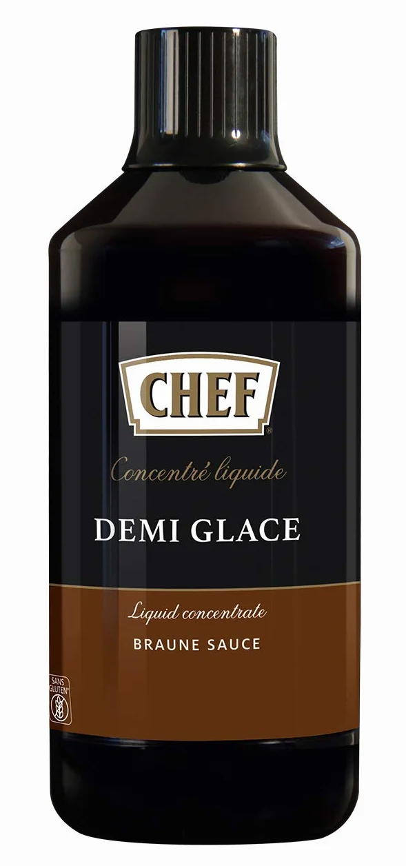 CHEF Concentrato liquido Demi Glace per piatti cuorosi, gusto naturale al 100%, confezione da 1 (1 x 1 L)