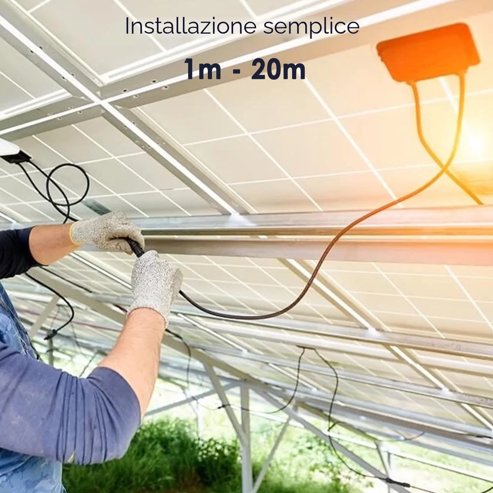 Cavo di collegamento 6 mm² 5m solare per modulo e regolatore di carica