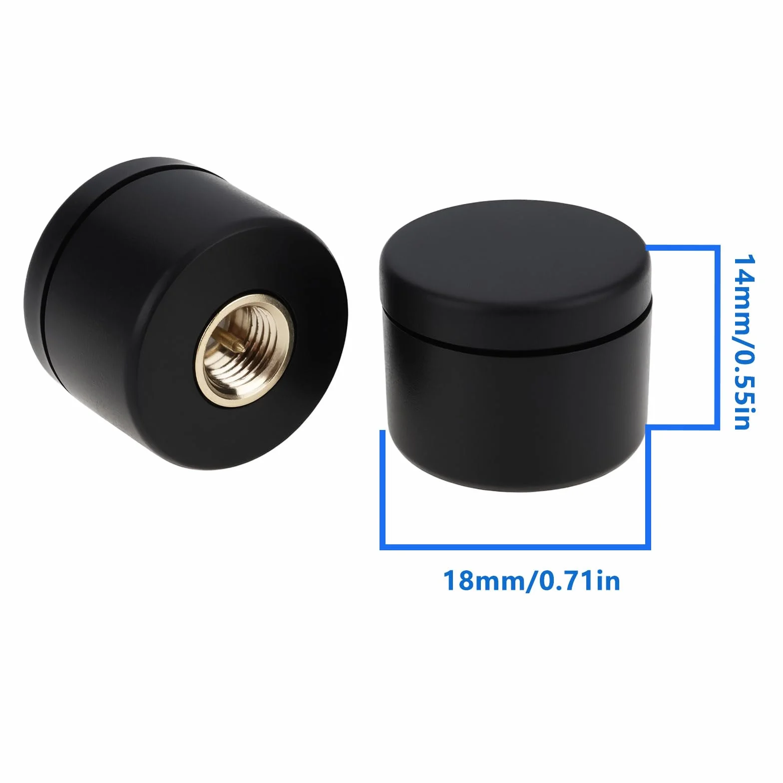 ECSiNG 4 Pezzi SMA Mini Antenna 14x18mm 2.4GHz 3dBi 50W Compatibile Con D-Link Nero