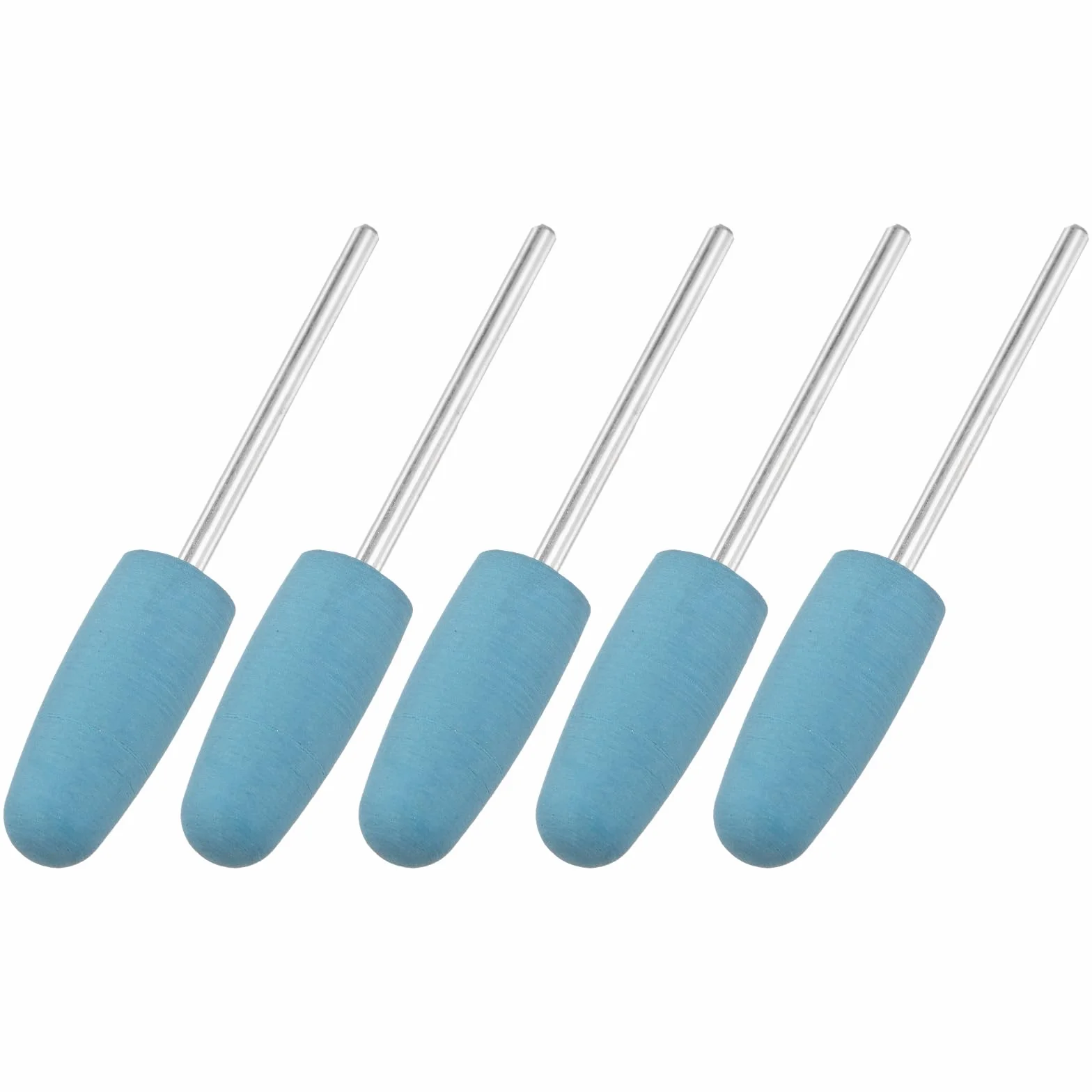 M METERXITY 5 Pcs Ruota Per Lucidatura A Punta In Silicone, 0.39 Pollici (10mm) Diametro Kit Di Levigatura Per Gioielli/Ossa/Intagli Di Giada, Utensile Rotante 2000 Grana [Blu]