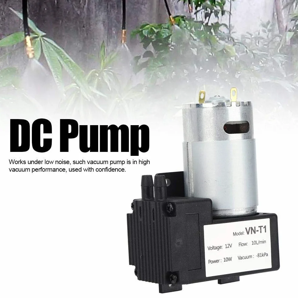 Pompa Vuoto DC 12V 10W Mini Compressore Aria 10L/min Basso Rumore per Laboratorio Applicazioni Medicali