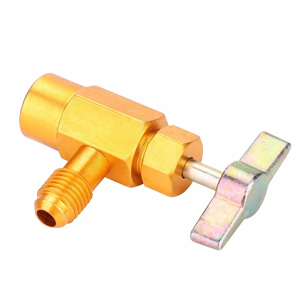 Rubinetto bombola autosigillante, erogazione bombola per rubinetto refrigerante R-134a R-134 AC Attrezzo valvola filettatura Acme 1/2 ", per collettore condizionatore
