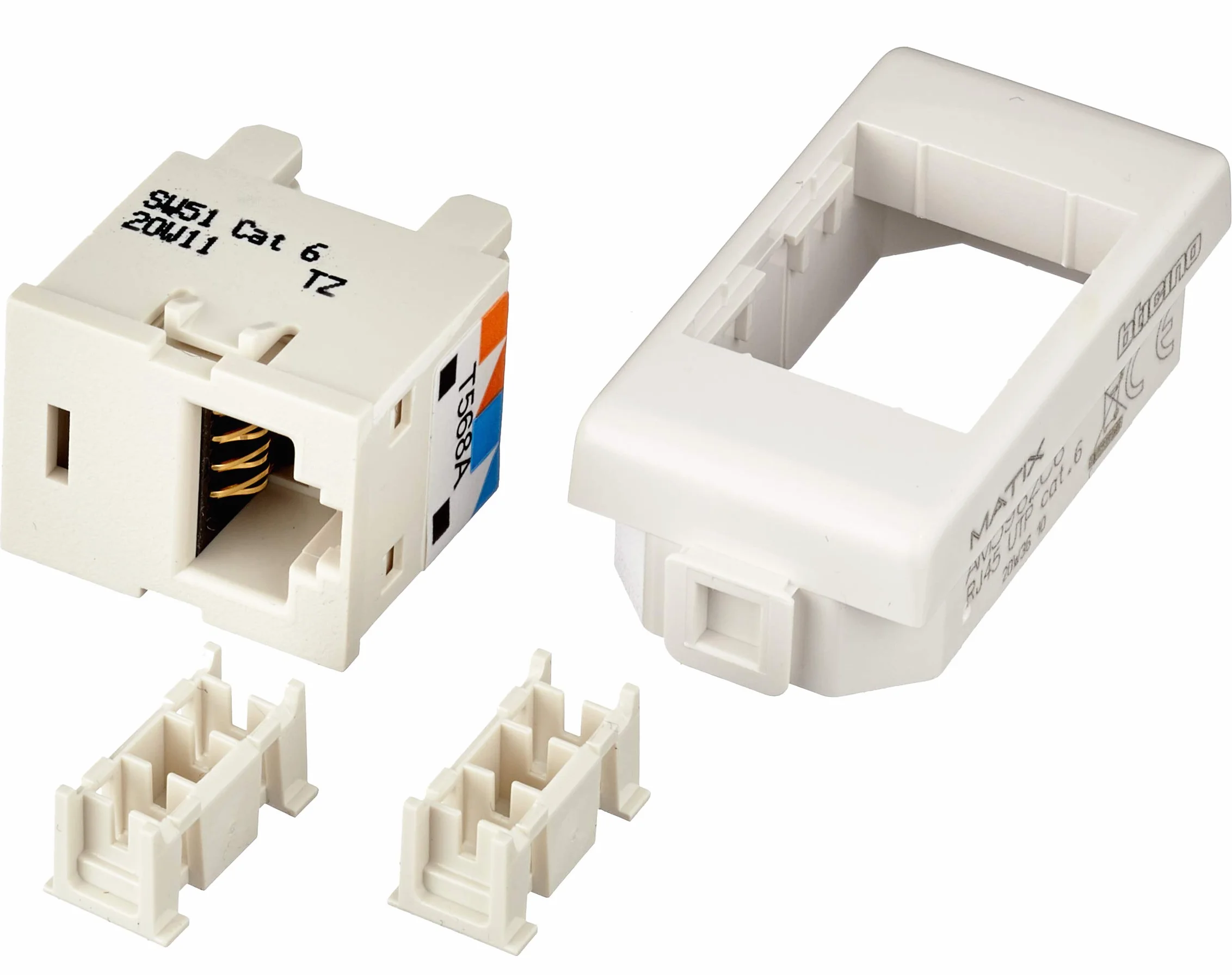 BTicino AM5962C6 Matix Connettore Dati Categoria 6 UTP, Connessione Tipo 110 IDC, Bianco