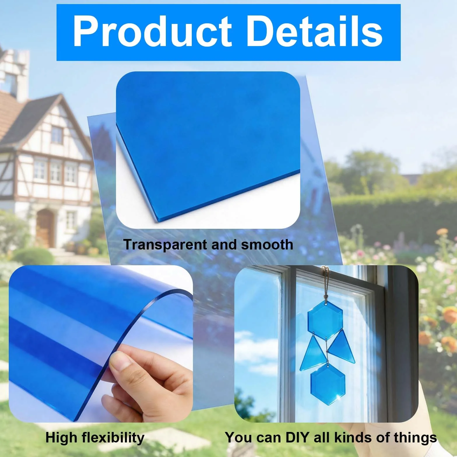 Pellicola blu filtrante 10 pezzi pellicola per lampade 30x30 cm pellicola resistente al calore 0.3 mm per fotografia decorazioni fai da te protezione occhi luci LED