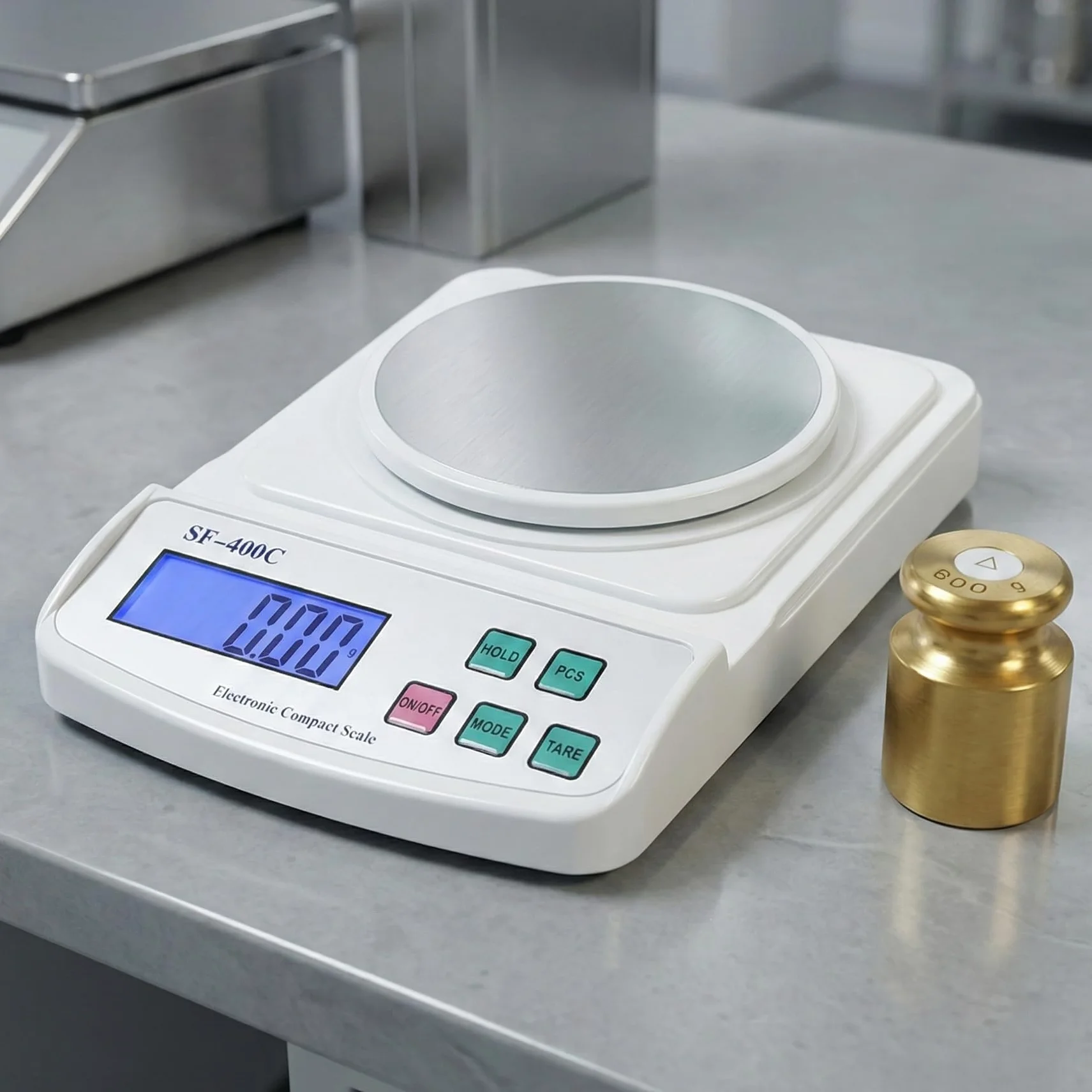 Eosphorus Bilancia Scientifica da Laboratorio 600g x 0,01g, Bilancia Tecnica di Precisione per Fisica e Chimica, Funzione Conteggio Pezzi, Alta Stabilità, Include Cavo USB e Alimentatore