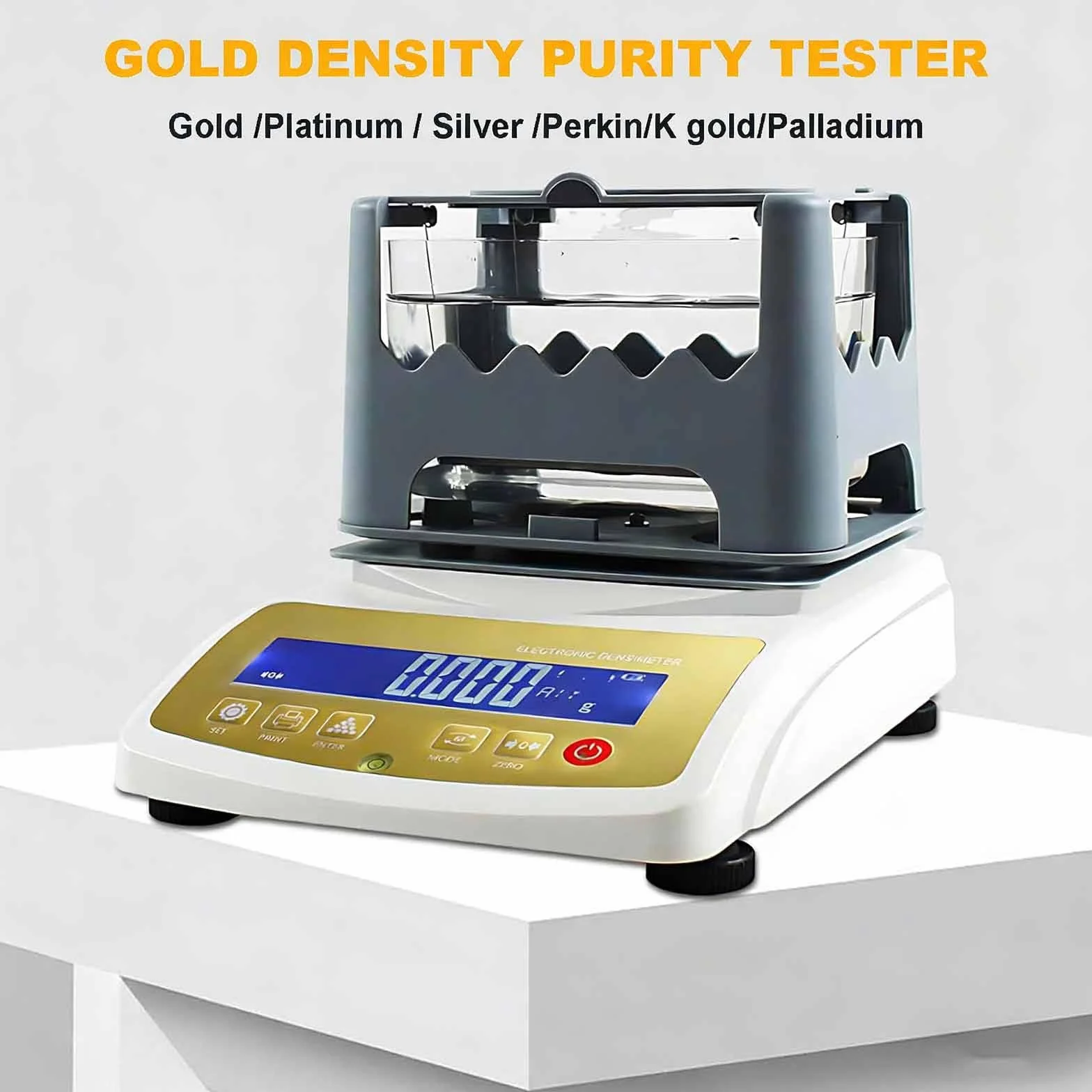 Rilevatore di Purezza Oro, Misuratore K Oro, Tester Densità Oro Argento 1200g