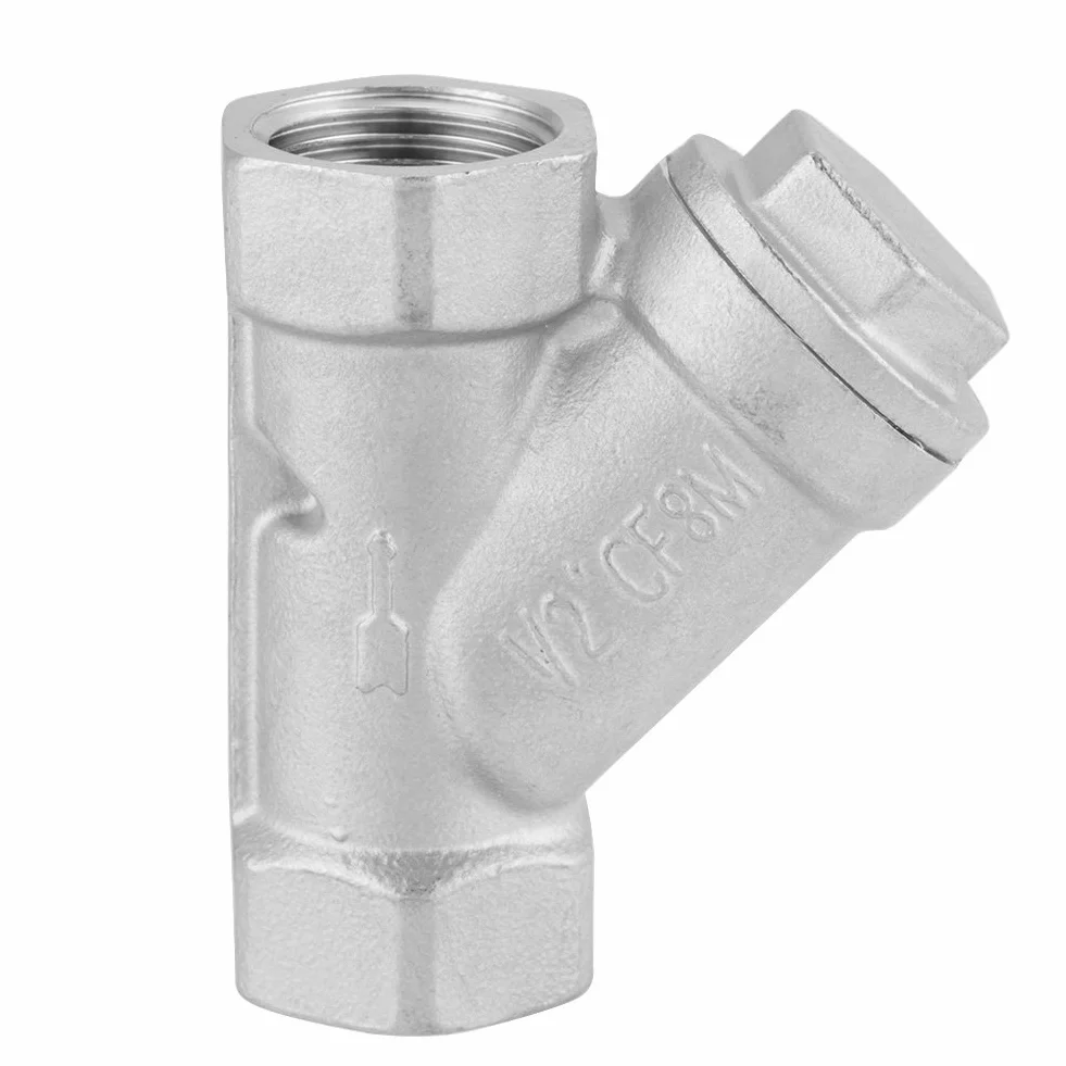 Filtro a Y DN15 1/2" PT Acciaio inossidabile Filtro per acqua gas