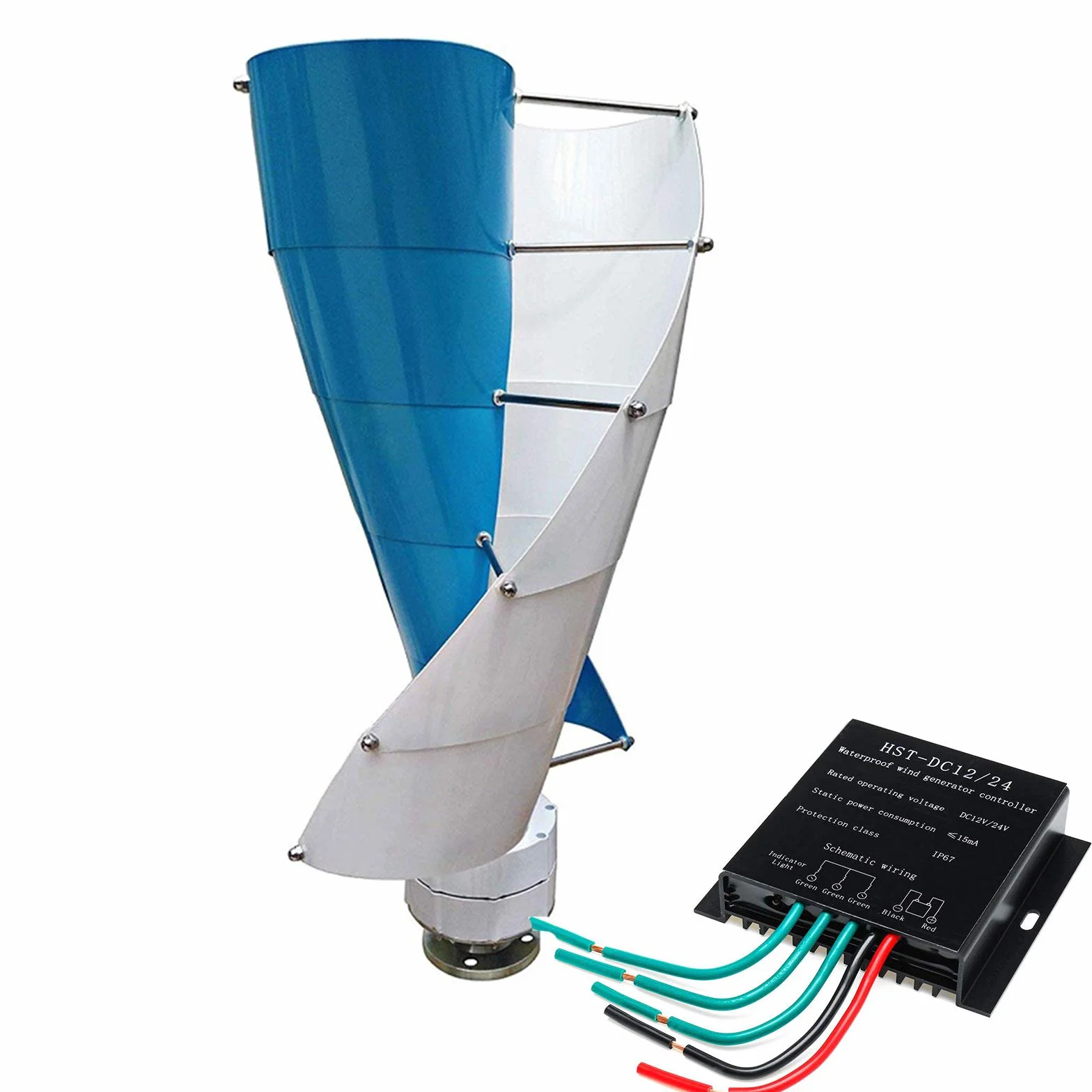 WANGYONGQI Turbina Eolica 9000W 220 V Generatore del Vento Dell'asse Verticale con Controller MPPT Maglev 12v