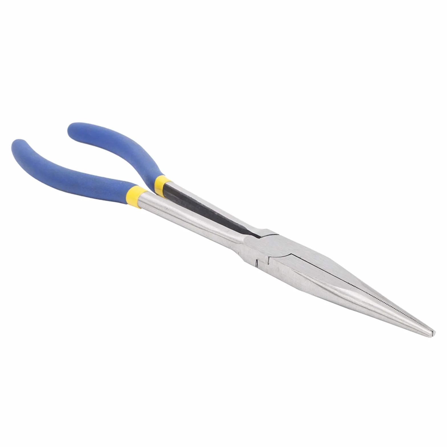 Pinza a Punta a Naso Lungo con Manico a Non Slip per la Riparazione - Kit Pinza a Naso Ad Ago in Acciaio