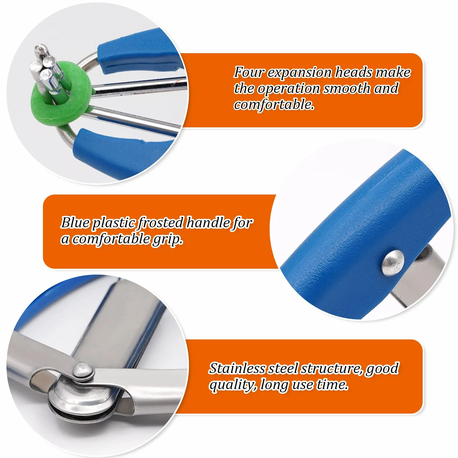 Pinza per Castrazione di Maiale Blu Offset per Pecora Bovini Pecore per Suini Attrezzatura per l'allevamento (1 Pinza e 100 Anelli)