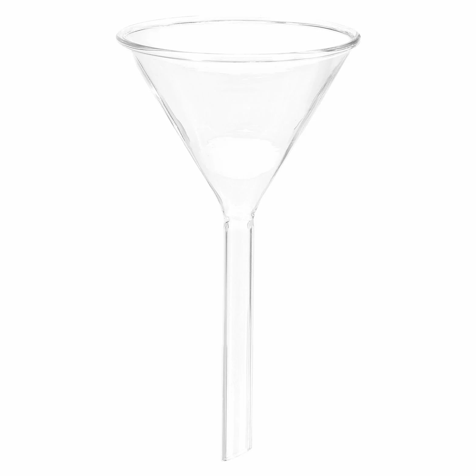 PATIKIL 100mm Imbuto In Vetro, Corto Gambo Scientifico In Vetro Borosilicato Spessa Parete Per Riempire Bottiglie Uso Casa Laboratorio Cucina