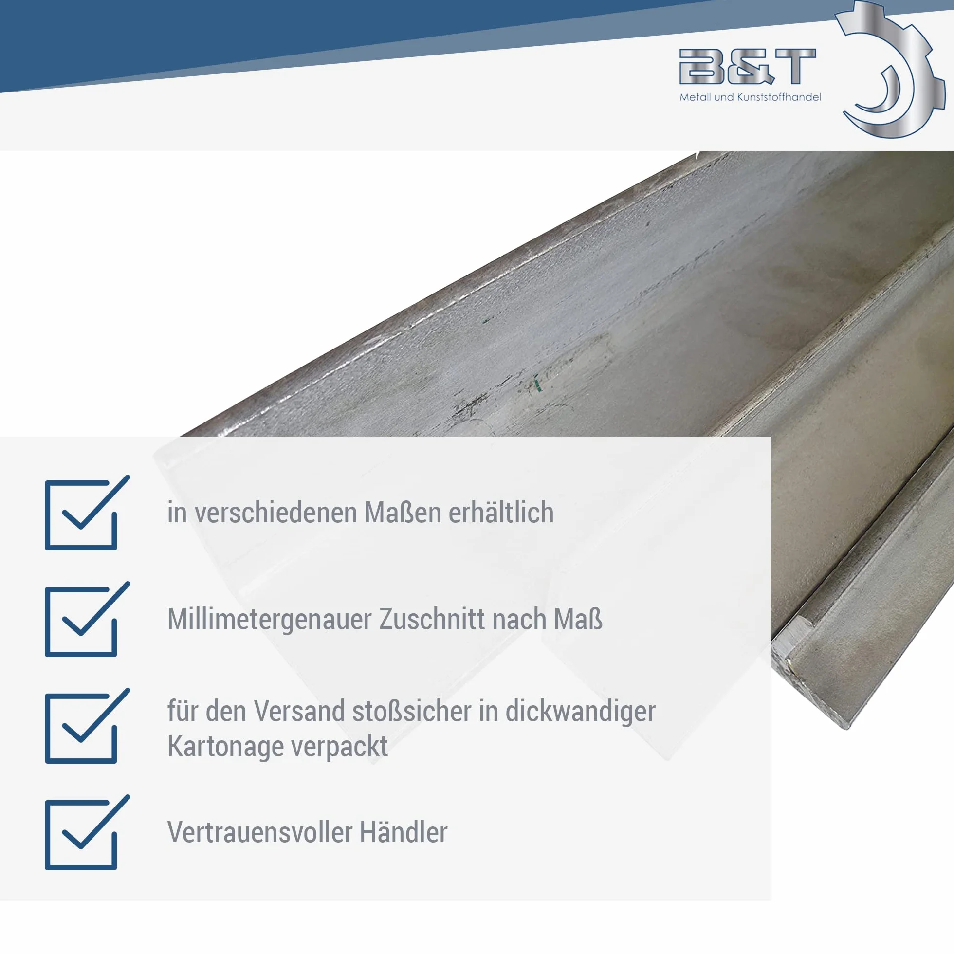 B&T Metall Angolo acciaio inox laminato V2A 1.4301 20x20x3 mm 1000 mm