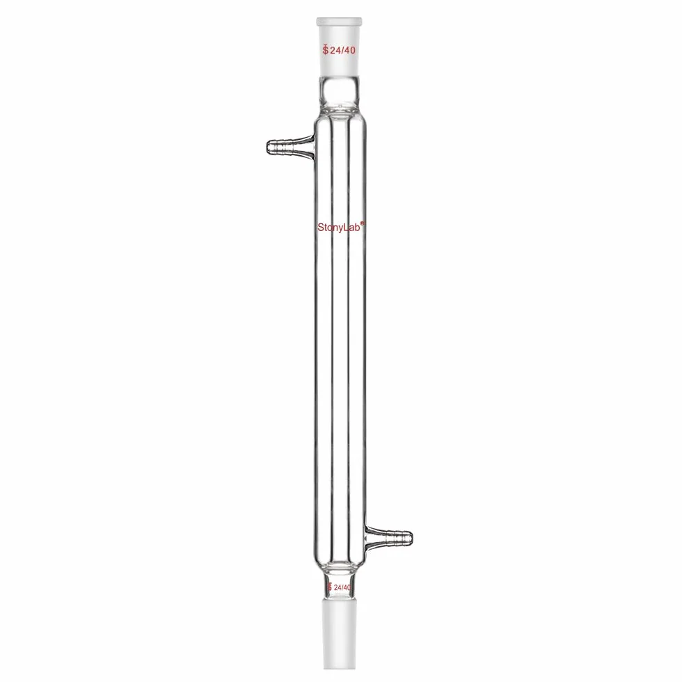 stonylab Condensatore Liebig in Vetro Borosilicato con Condensatore in Vetro da Laboratorio Lunghezza 300 mm, Lunghezza 24/40
